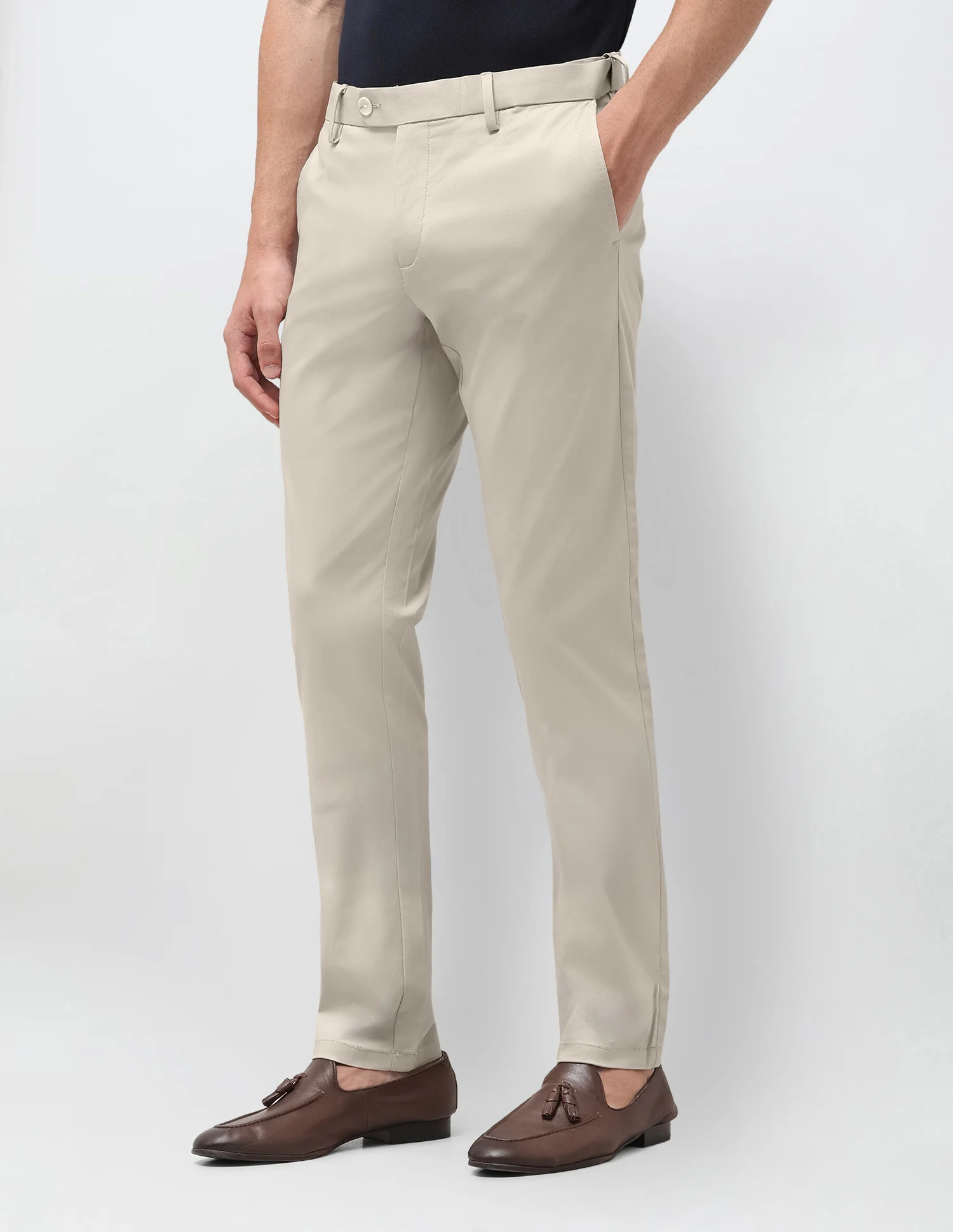 Denver Slim Fit Twill Trousers - Image 4
