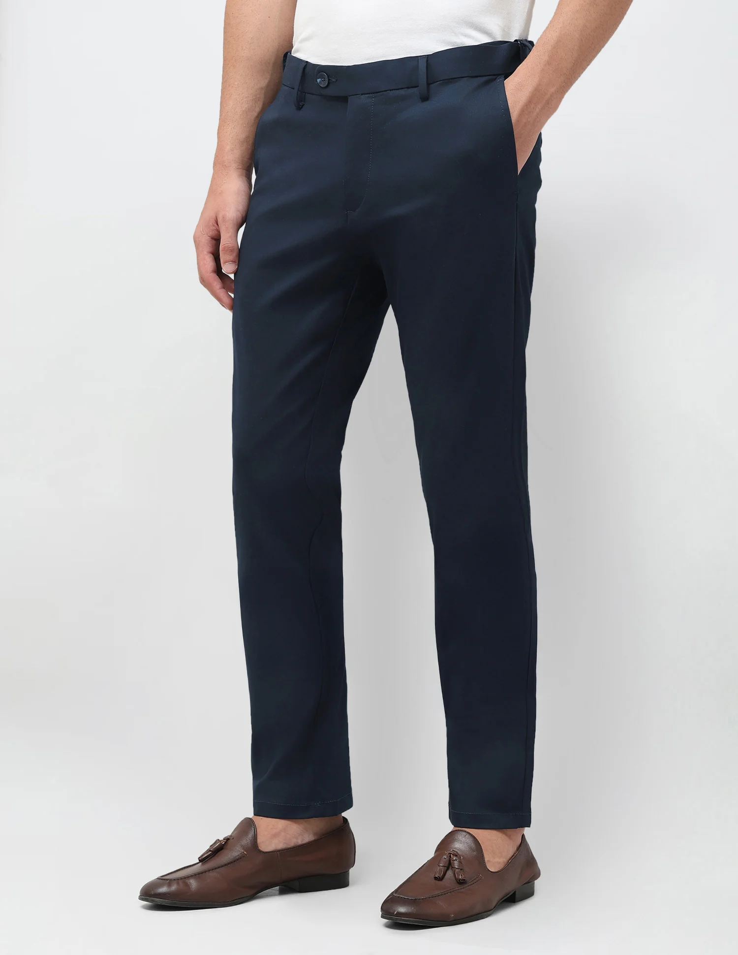 Denver Slim Fit Twill Trousers - Image 4