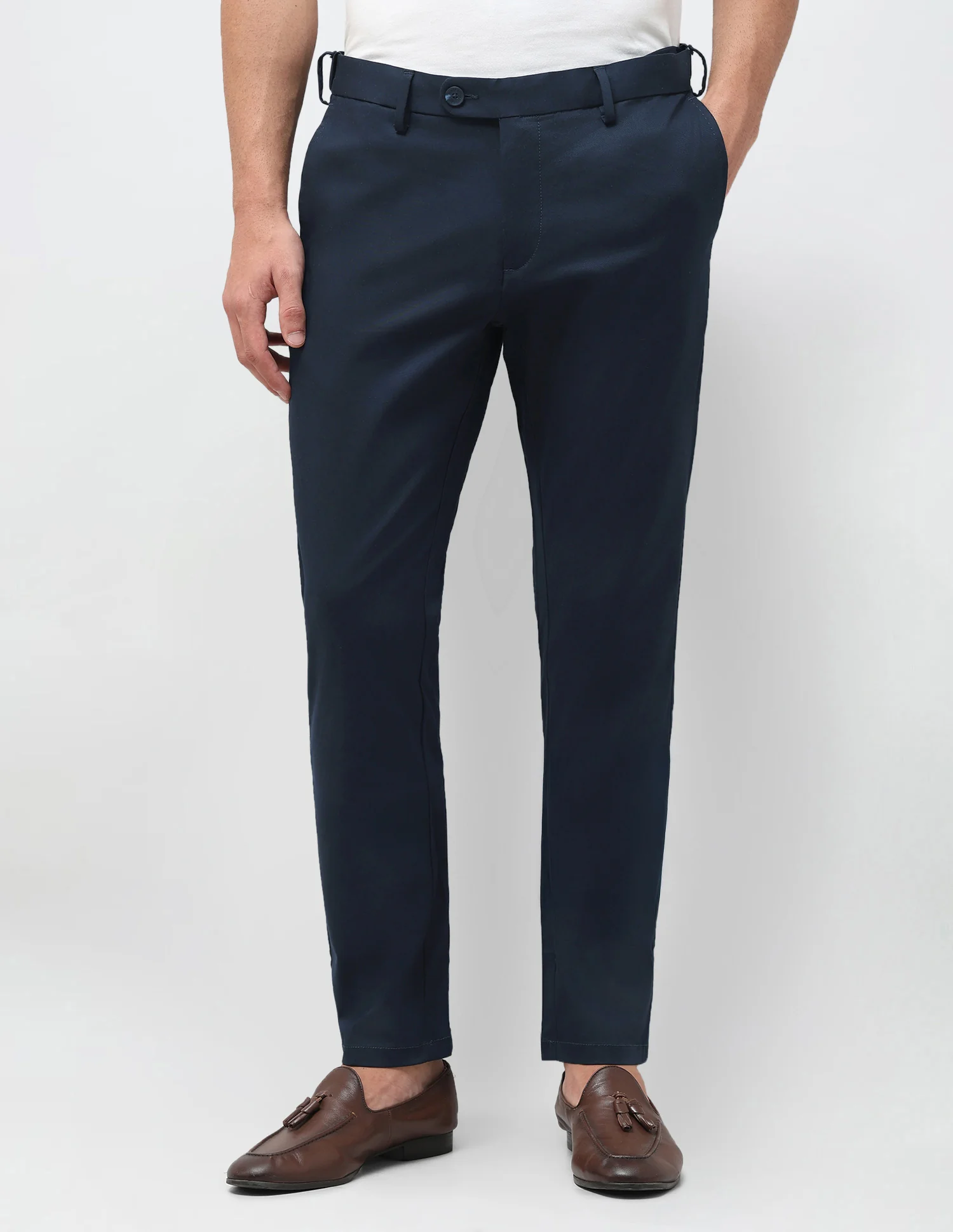 Denver Slim Fit Twill Trousers - Image 6