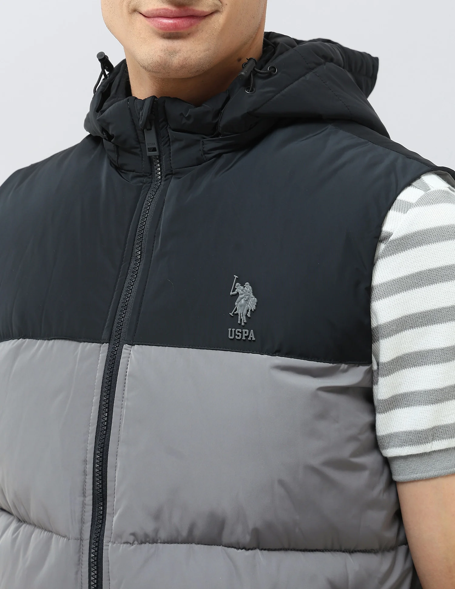 Detachable Hood Colour Blocked Jacket - Image 7