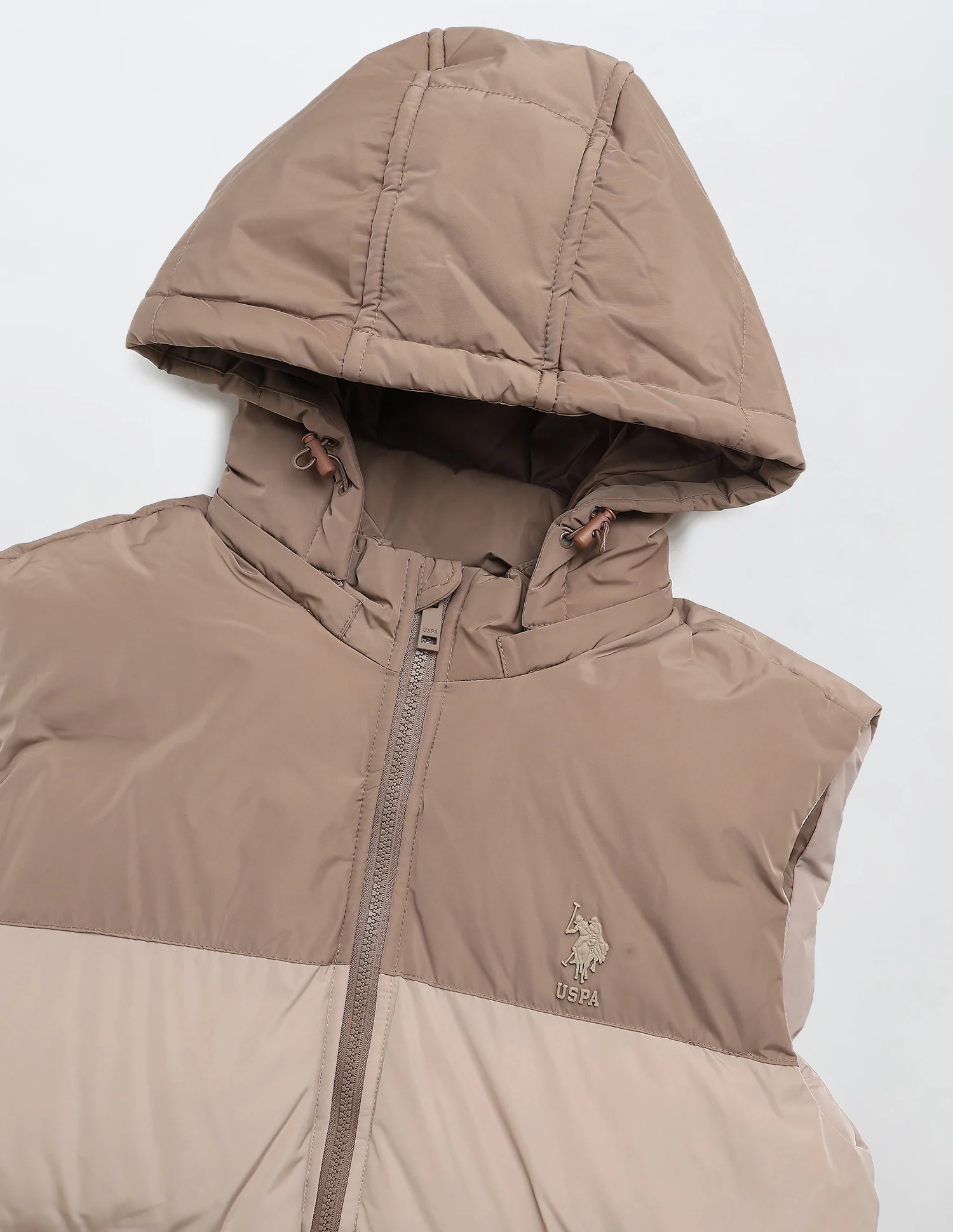 Detachable Hood Colour Blocked Jacket - Image 2