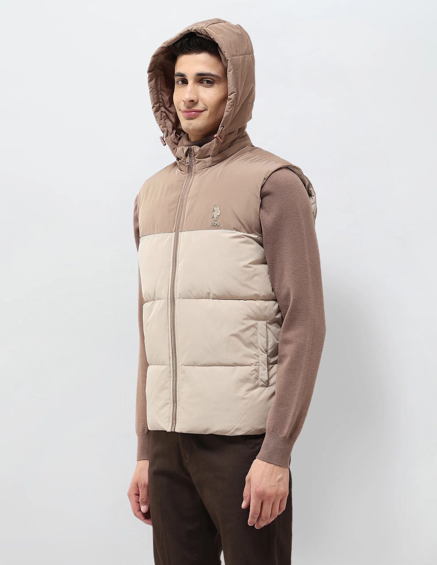 Detachable Hood Colour Blocked Jacket - Image 4