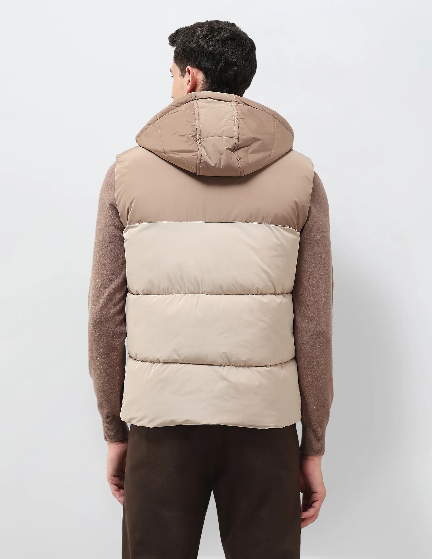 Detachable Hood Colour Blocked Jacket - Image 5
