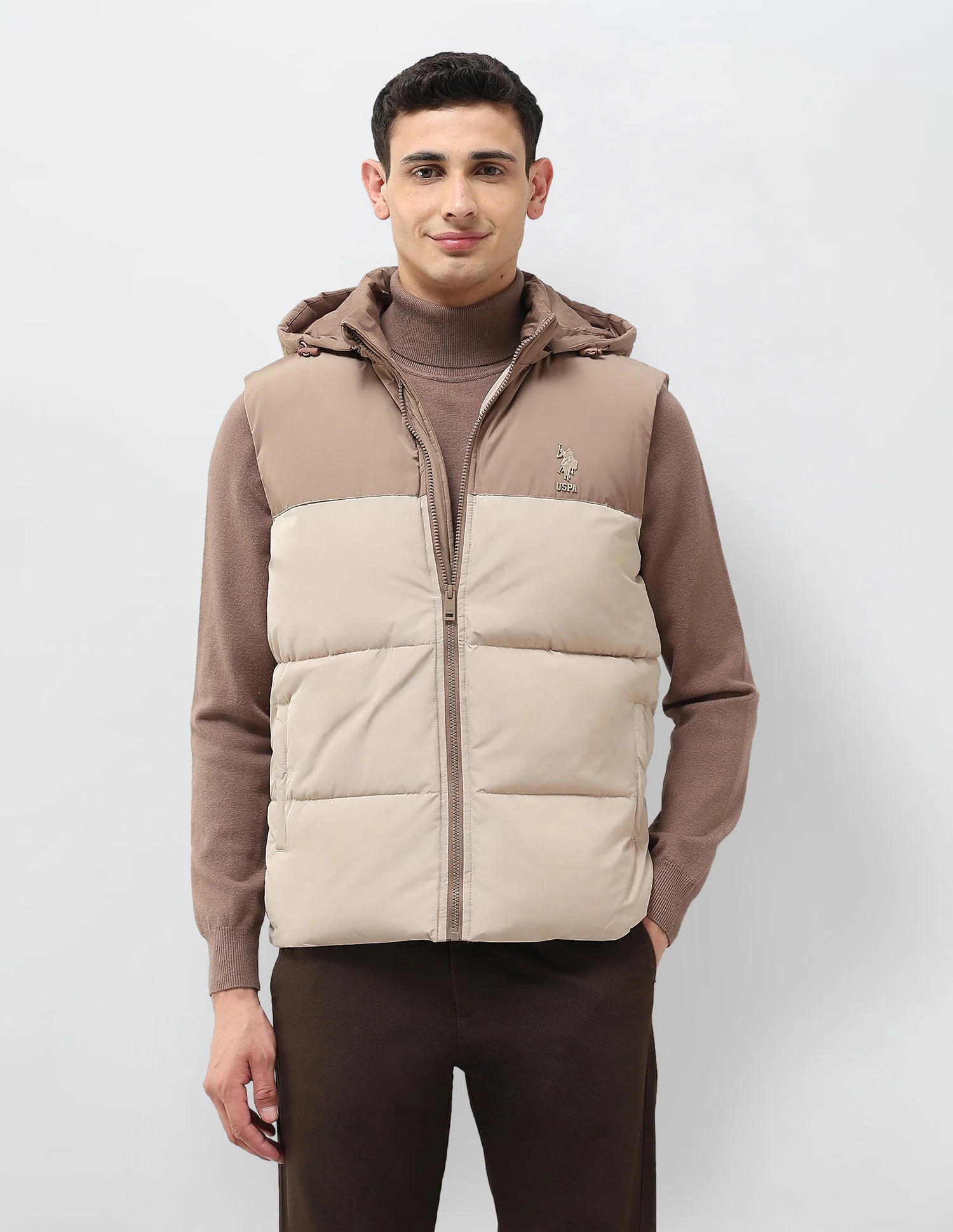 Detachable Hood Colour Blocked Jacket - Image 6