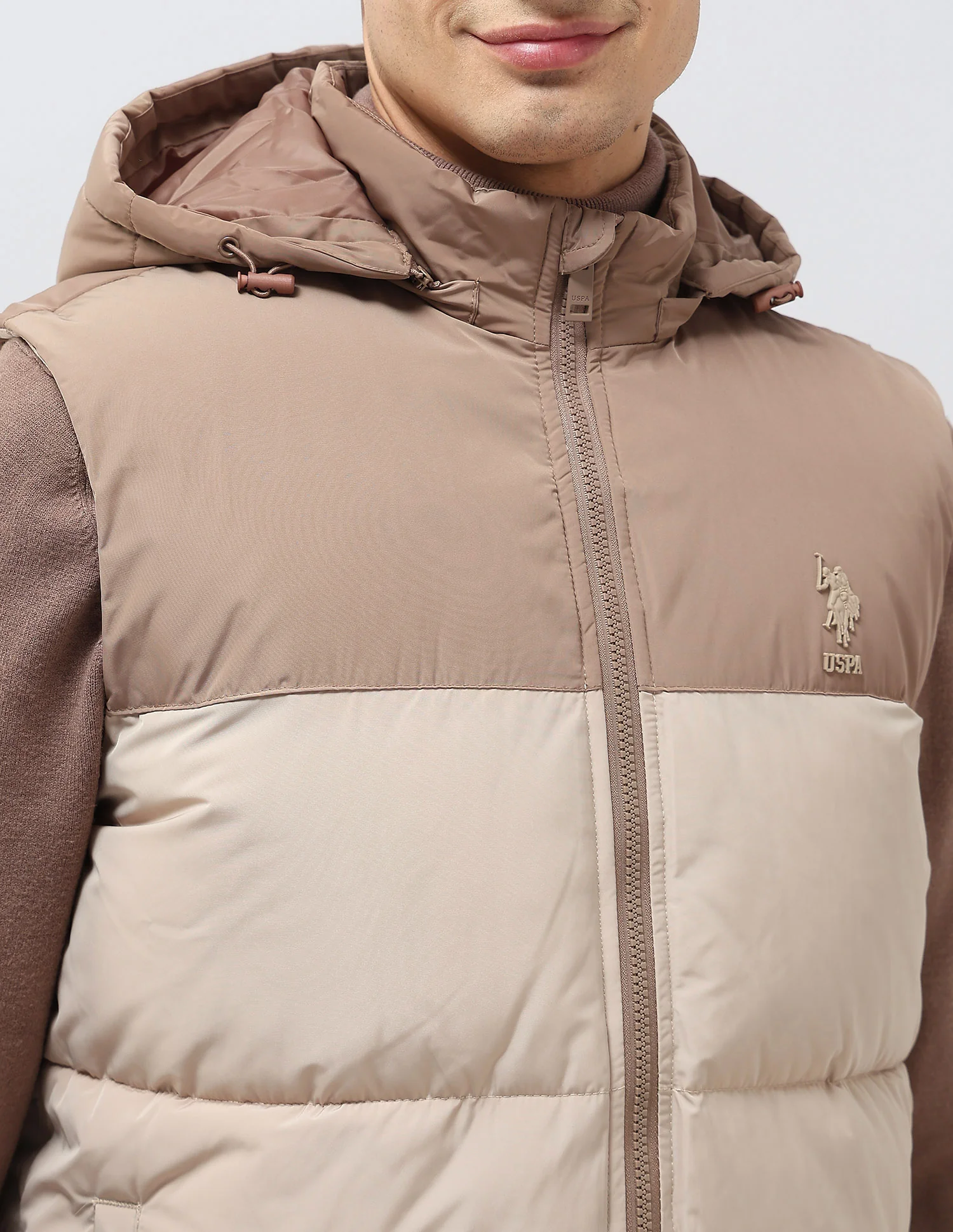 Detachable Hood Colour Blocked Jacket - Image 8