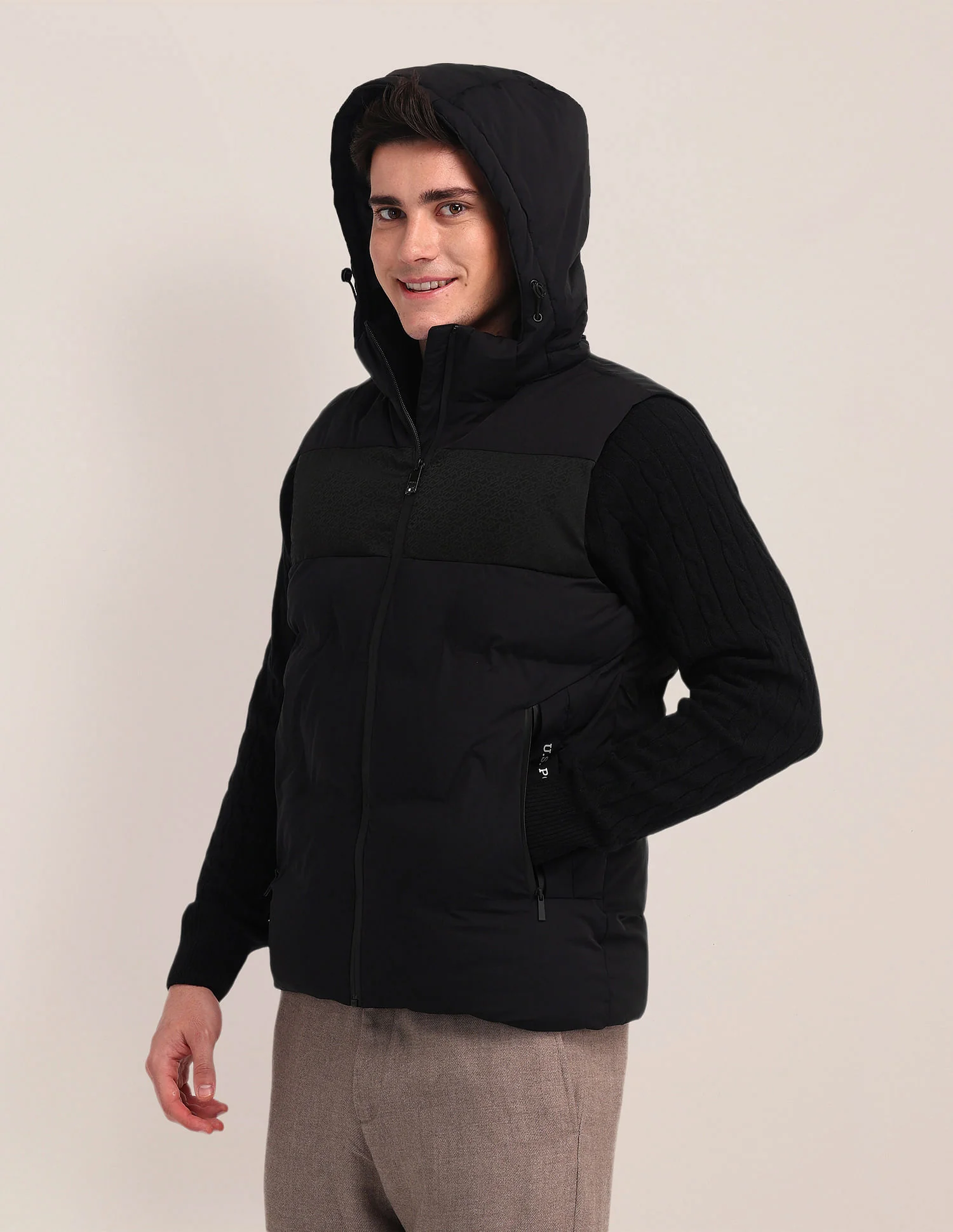 Detachable Hood Padded Jacket - Image 4