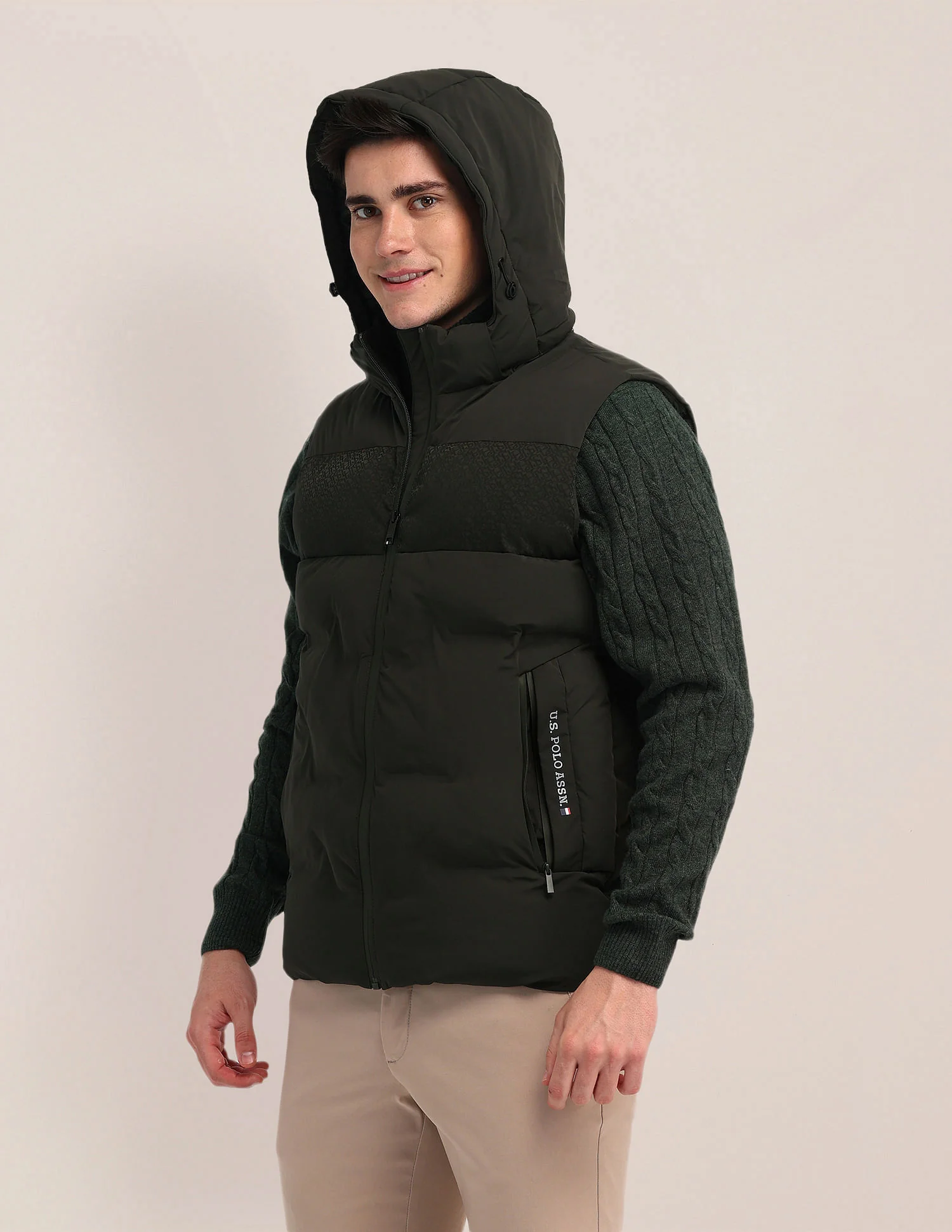 Detachable Hood Padded Jacket - Image 4