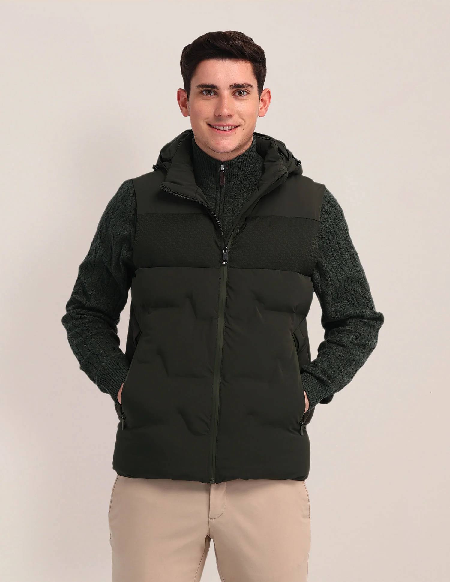 Detachable Hood Padded Jacket - Image 6