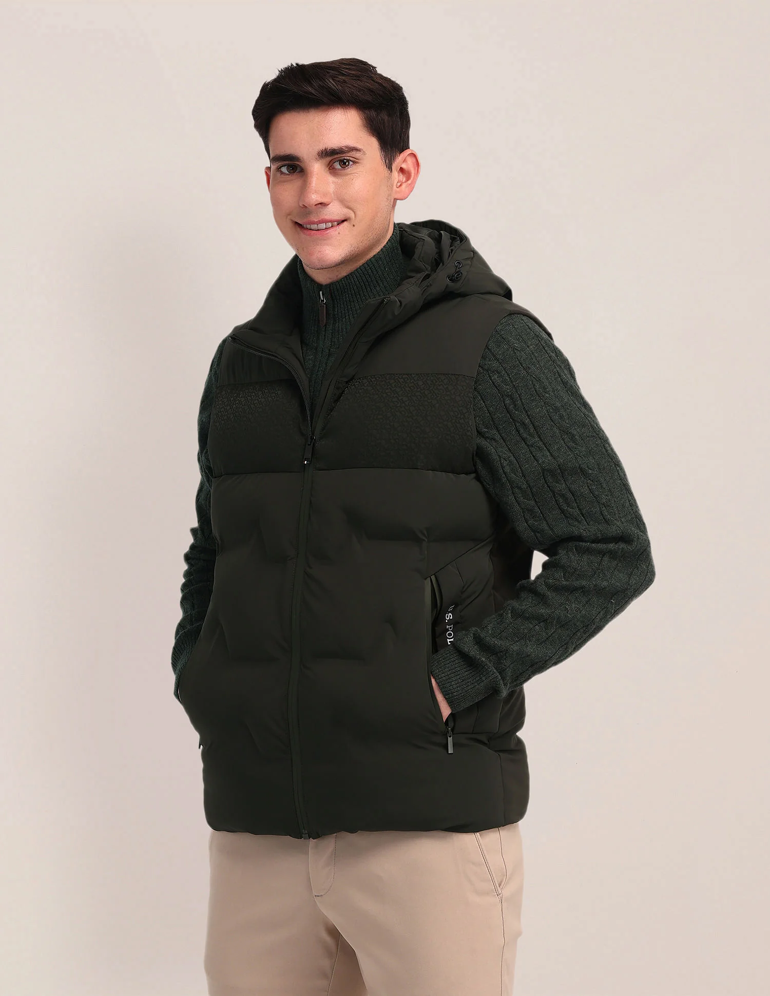 Detachable Hood Padded Jacket - Image 8