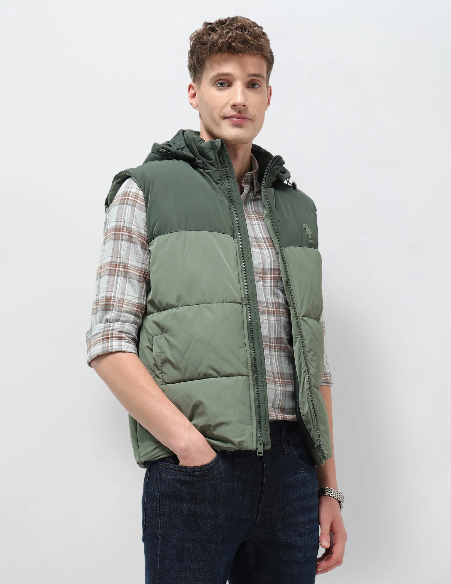 Detachable Hood Solid Jacket