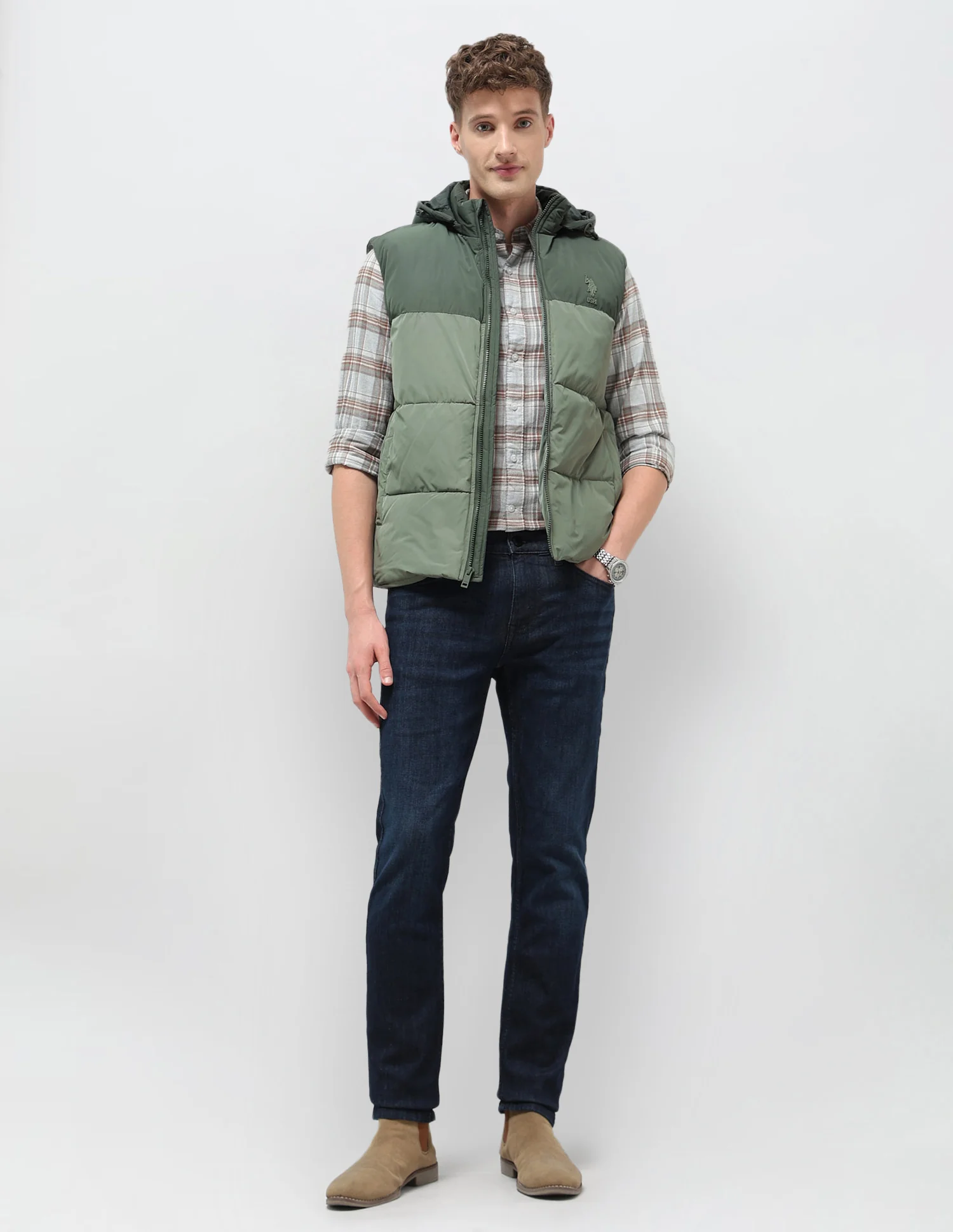 Detachable Hood Solid Jacket - Image 3