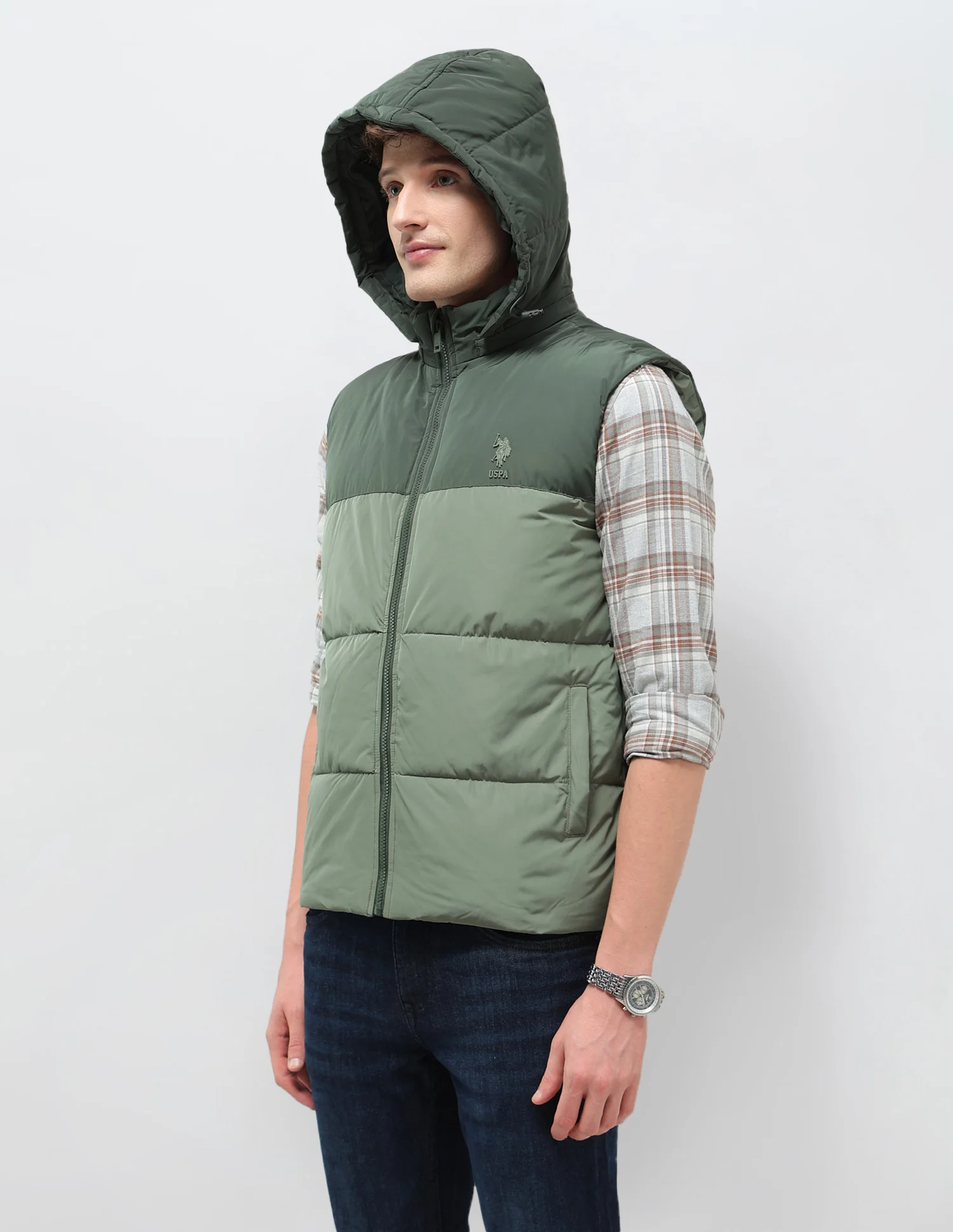 Detachable Hood Solid Jacket - Image 4