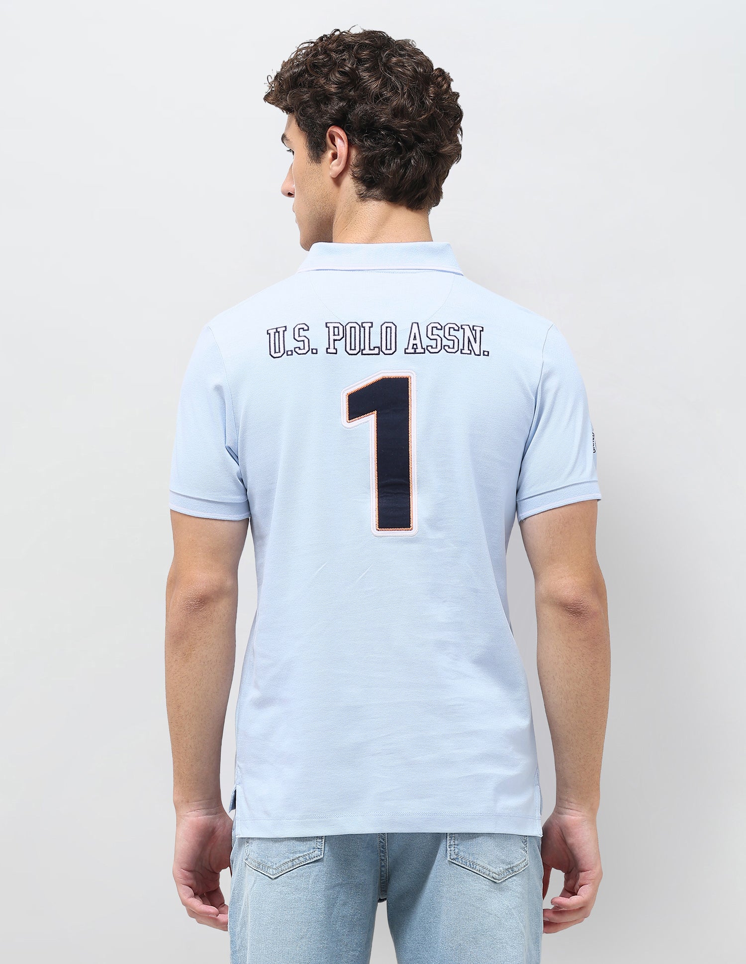 Diagonal Colorblocked Brand Embroidered Polo Shirt - Image 5