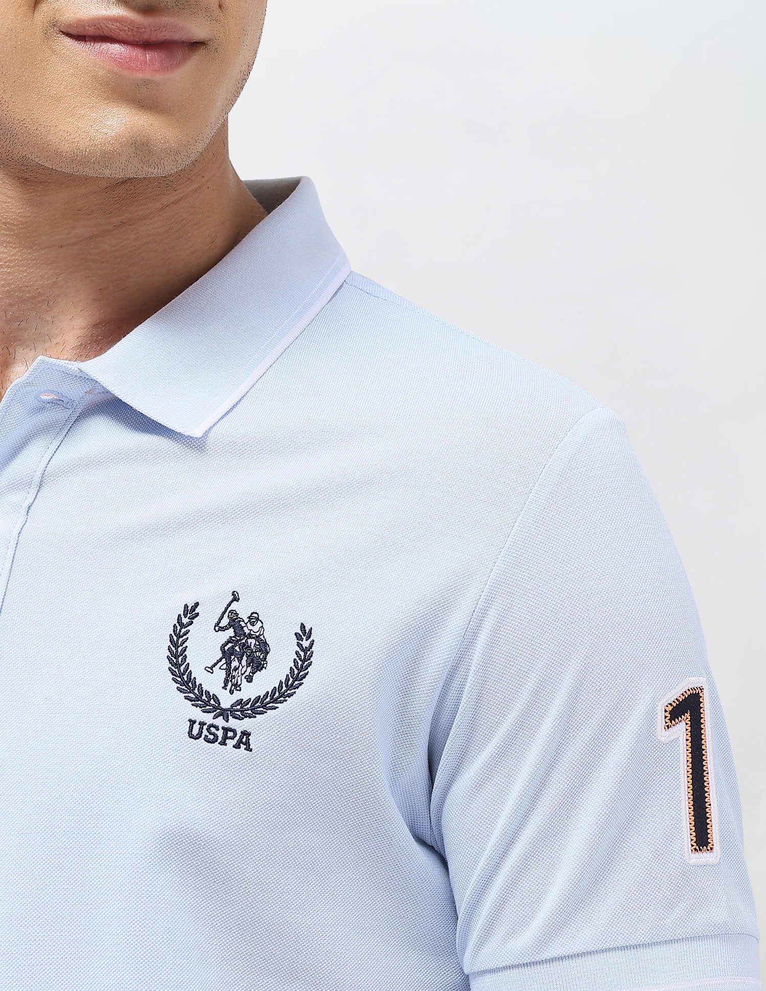 Diagonal Colorblocked Brand Embroidered Polo Shirt - Image 7
