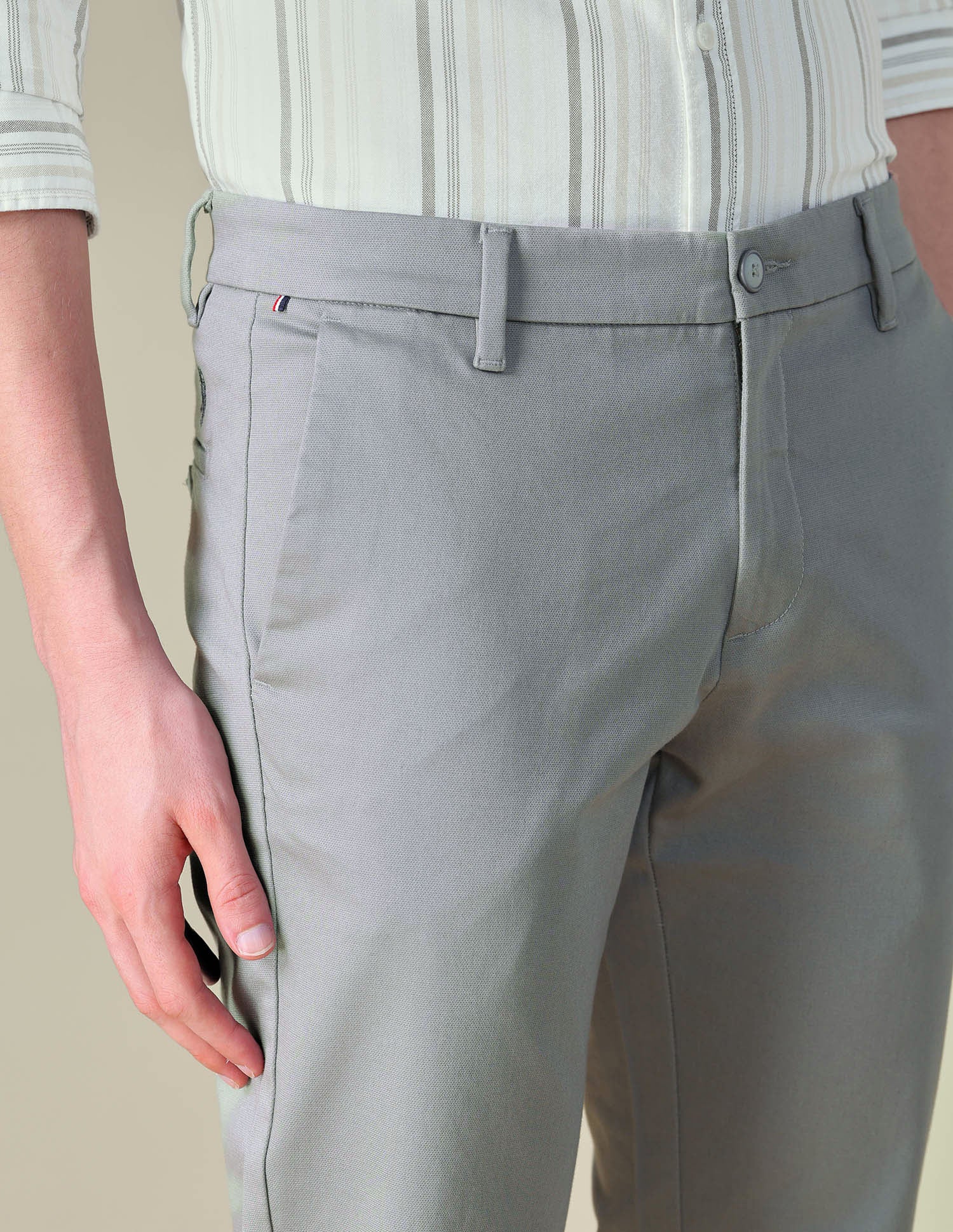 Dobby Denver Slim Fit Trousers - Image 7