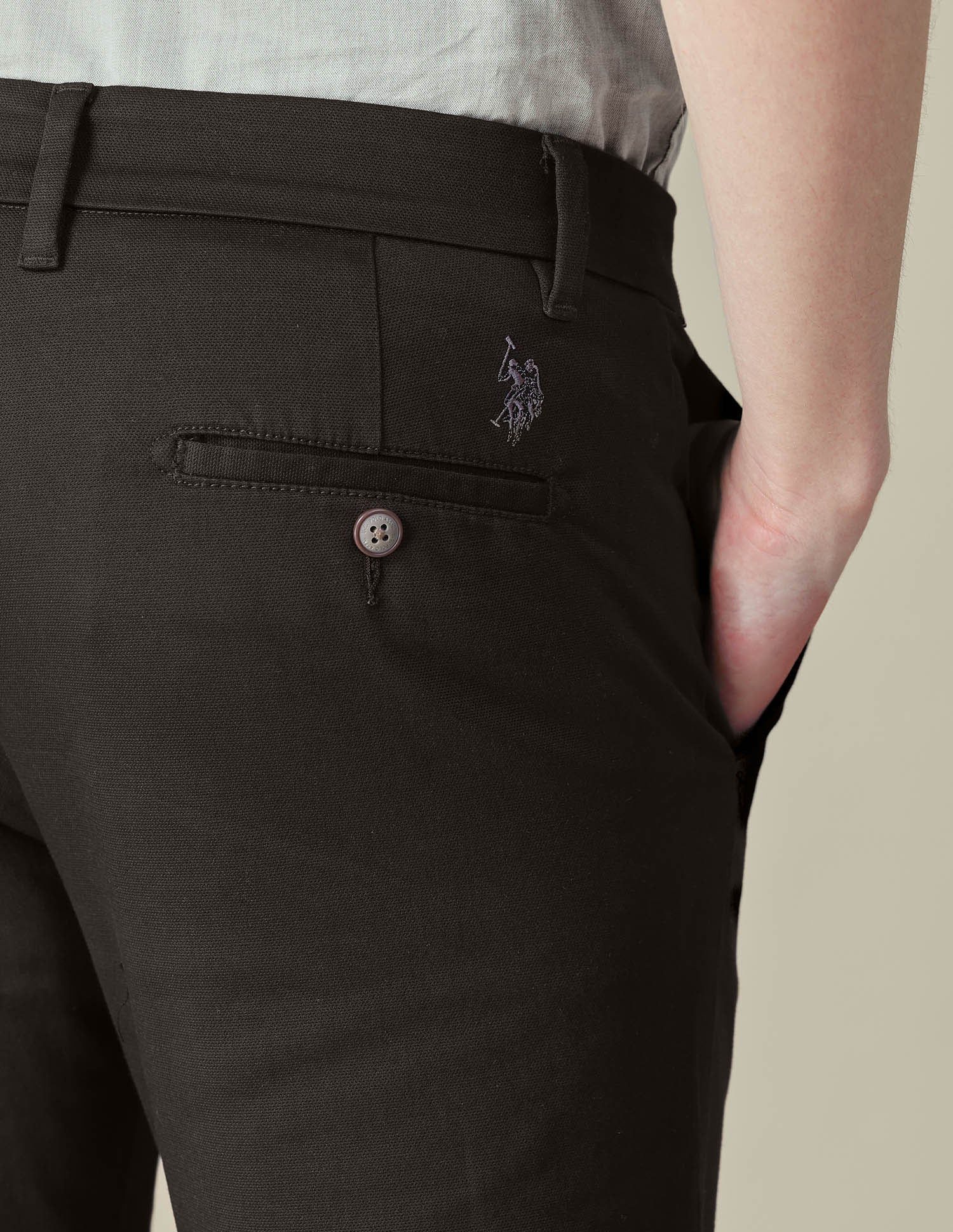 Dobby Denver Slim Fit Trousers - Image 8