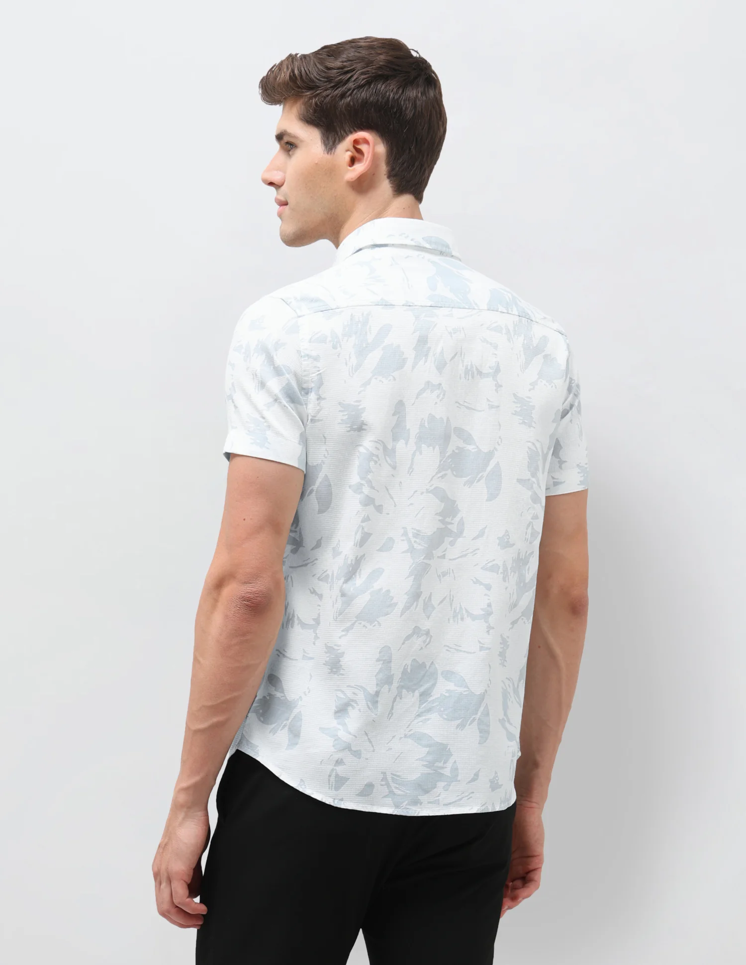 Dobby Floral Printed Shirt - Image 5