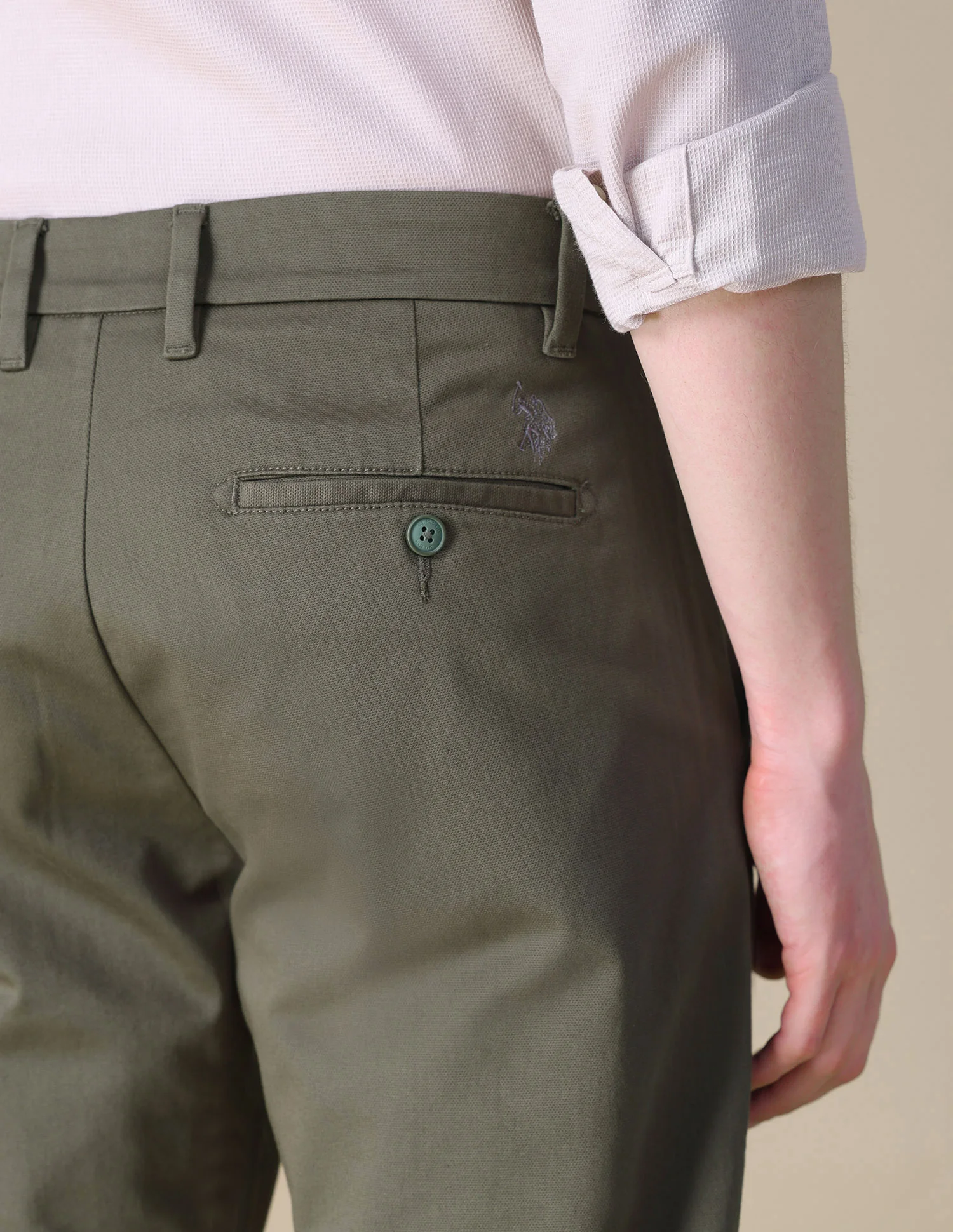 Dobby Riley Straight Fit Trousers - Image 8
