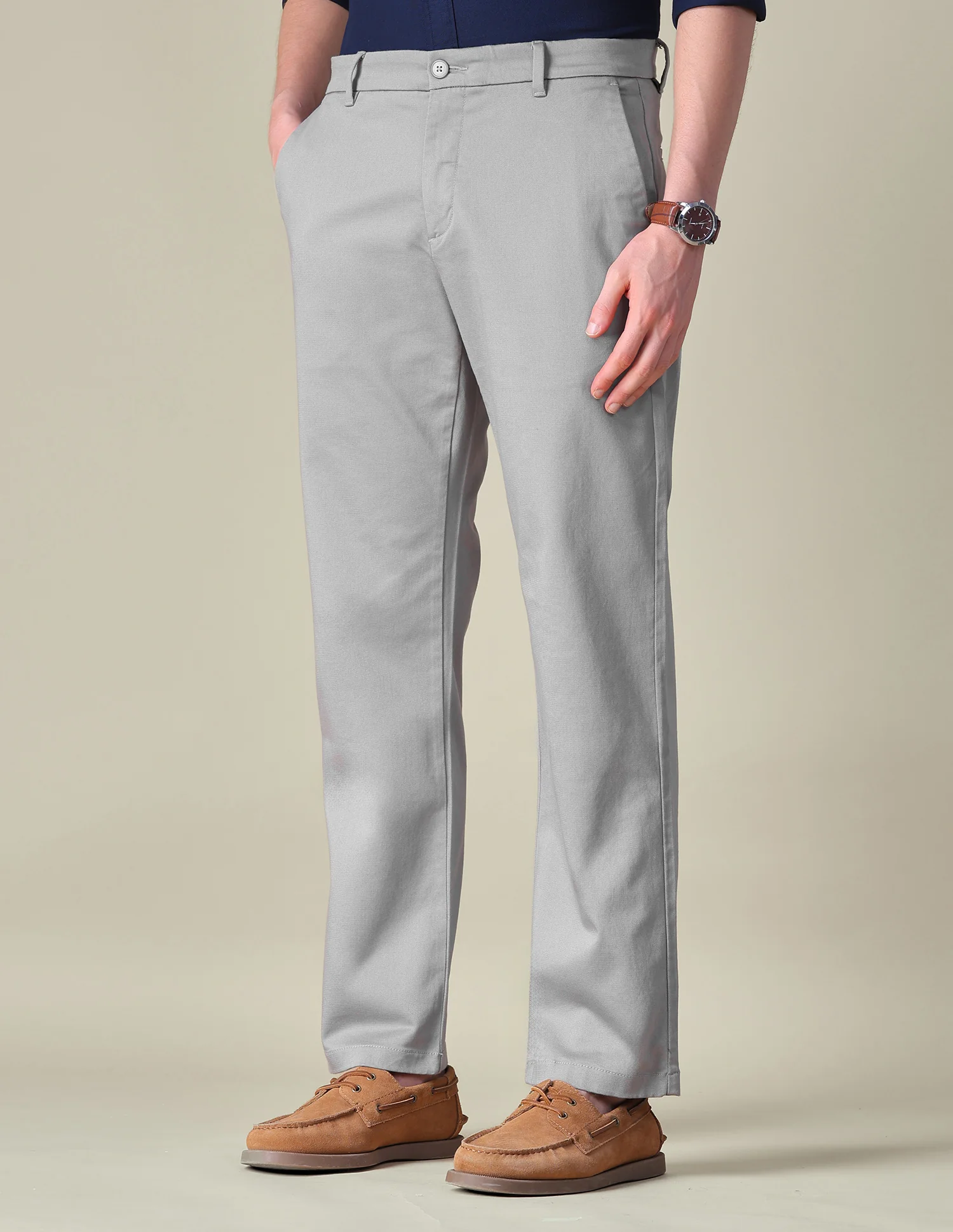 Dobby Riley Straight Fit Trousers - Image 4