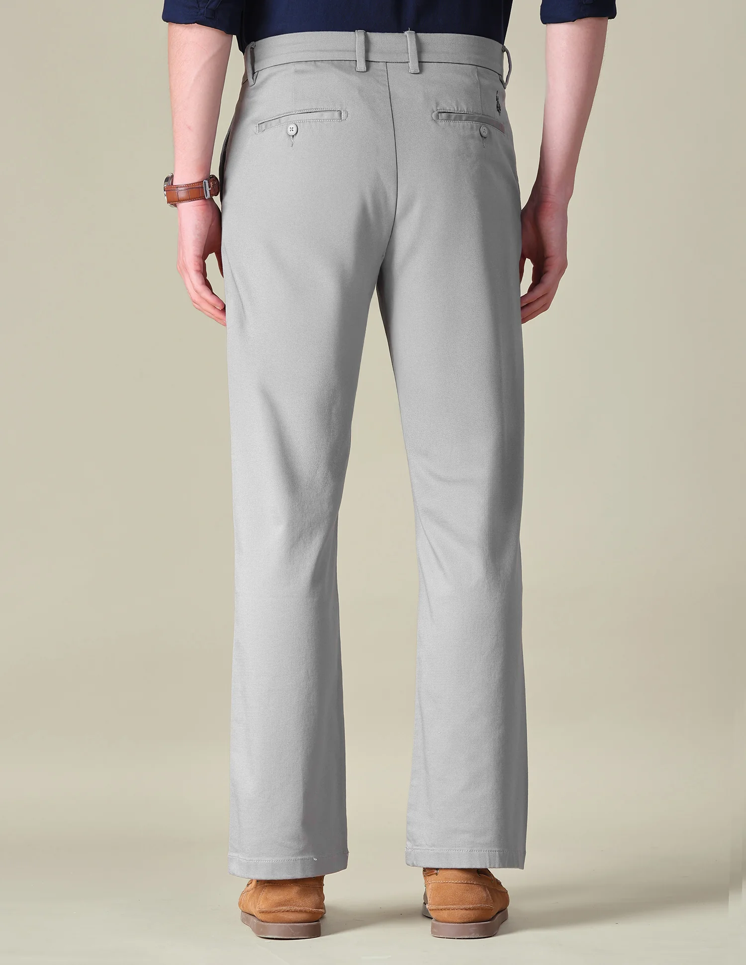 Dobby Riley Straight Fit Trousers - Image 5