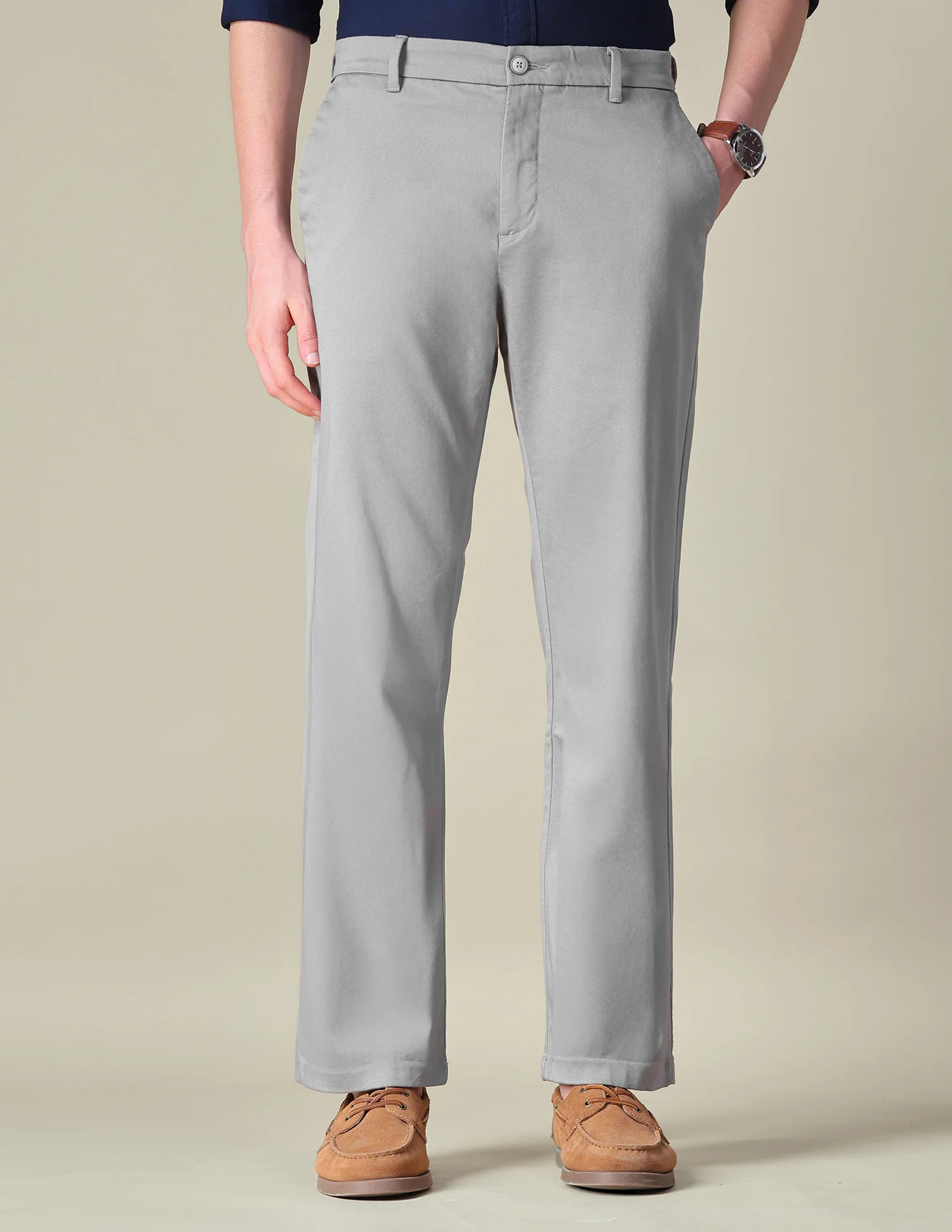 Dobby Riley Straight Fit Trousers - Image 6
