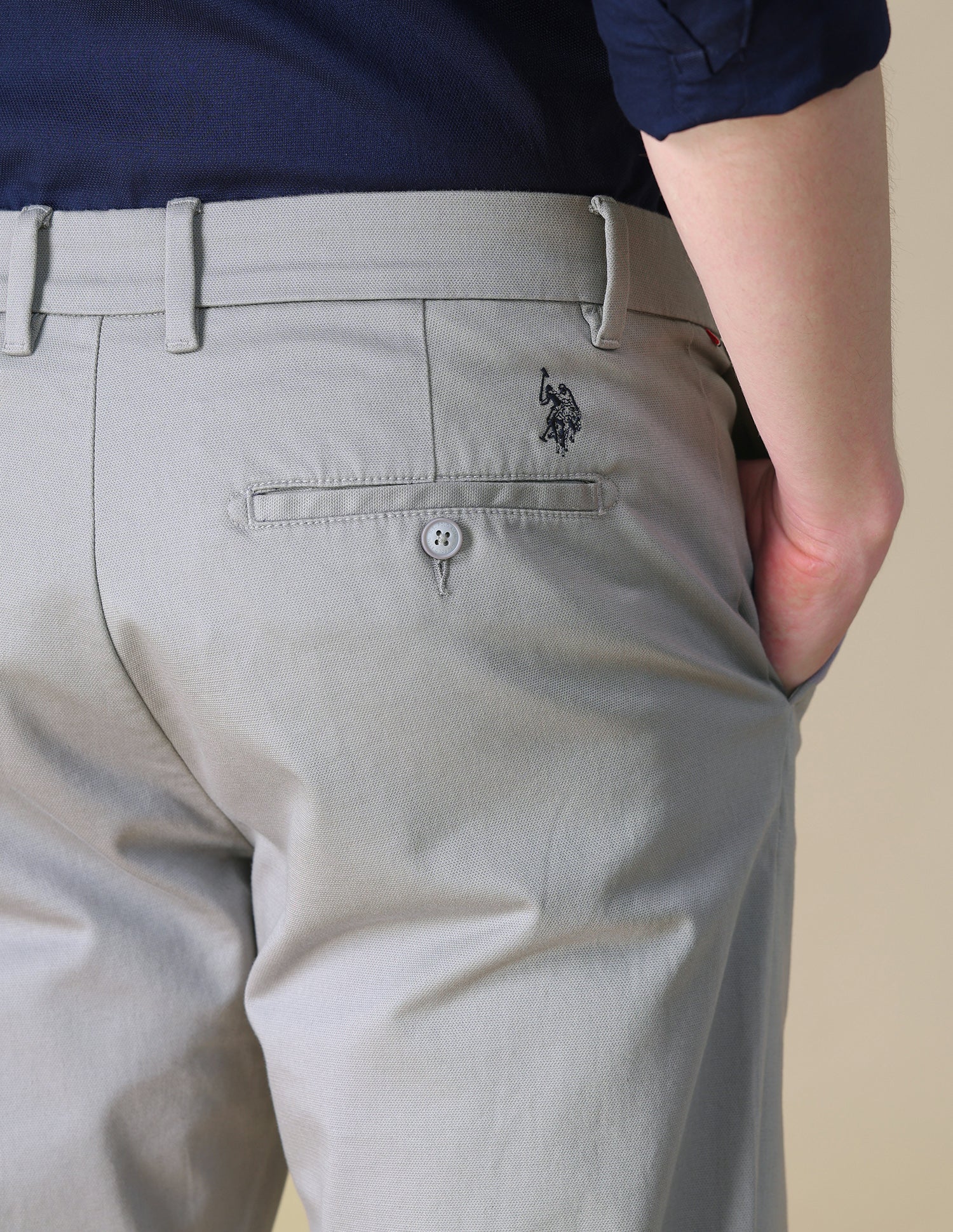Dobby Riley Straight Fit Trousers - Image 8