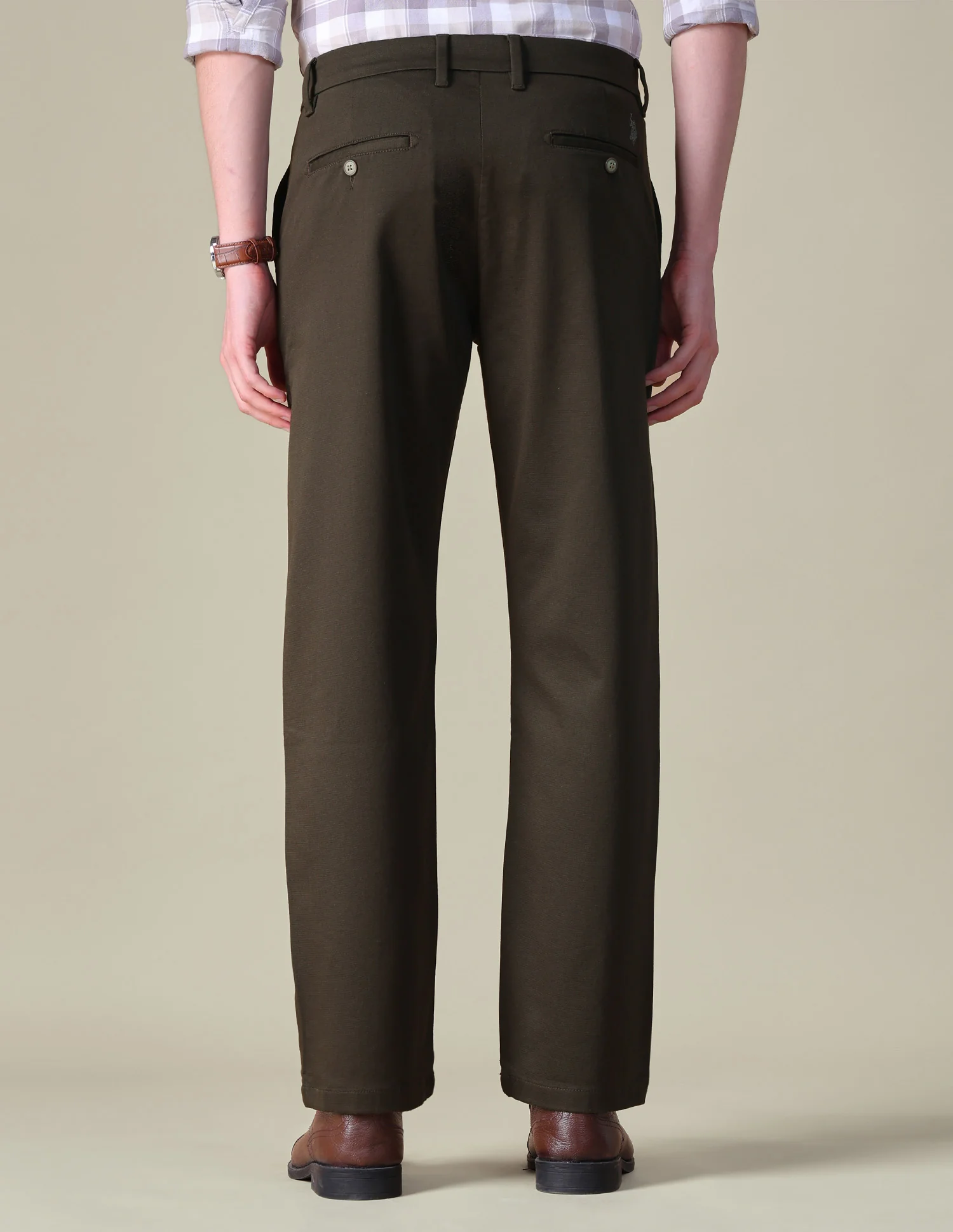 Dobby Riley Straight Fit Trousers - Image 5