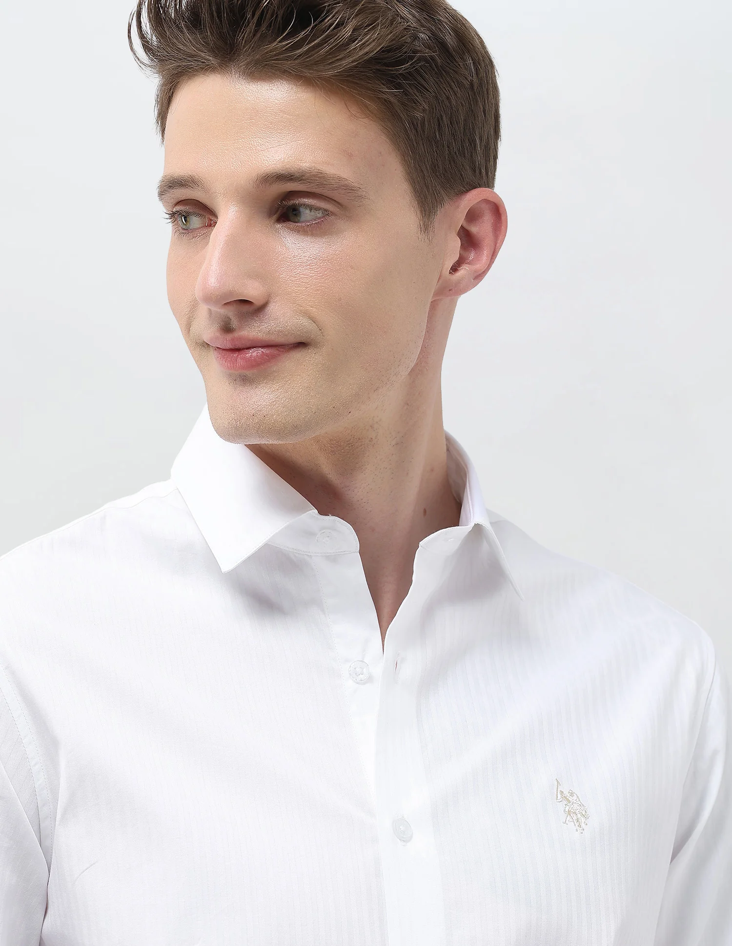 Dobby Self Design Vertical Striped Shirt - Image 7