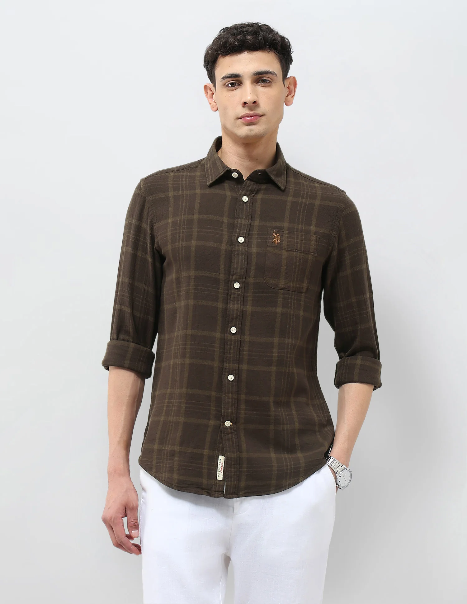 Dobby Tartan Checked Shirt
