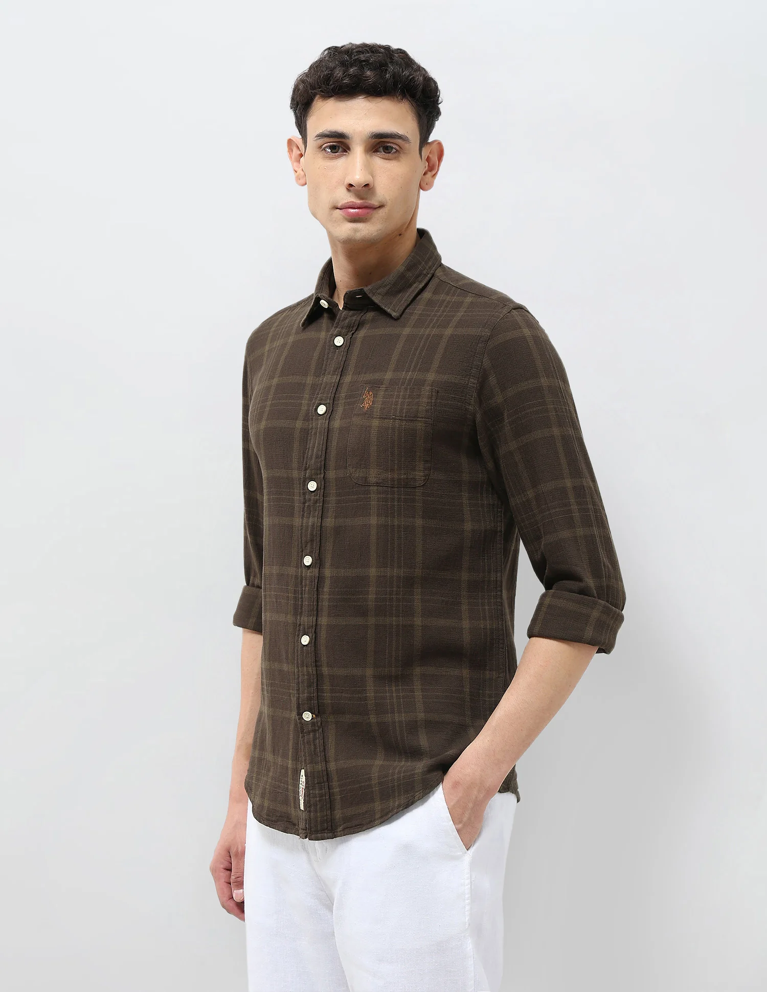 Dobby Tartan Checked Shirt - Image 4
