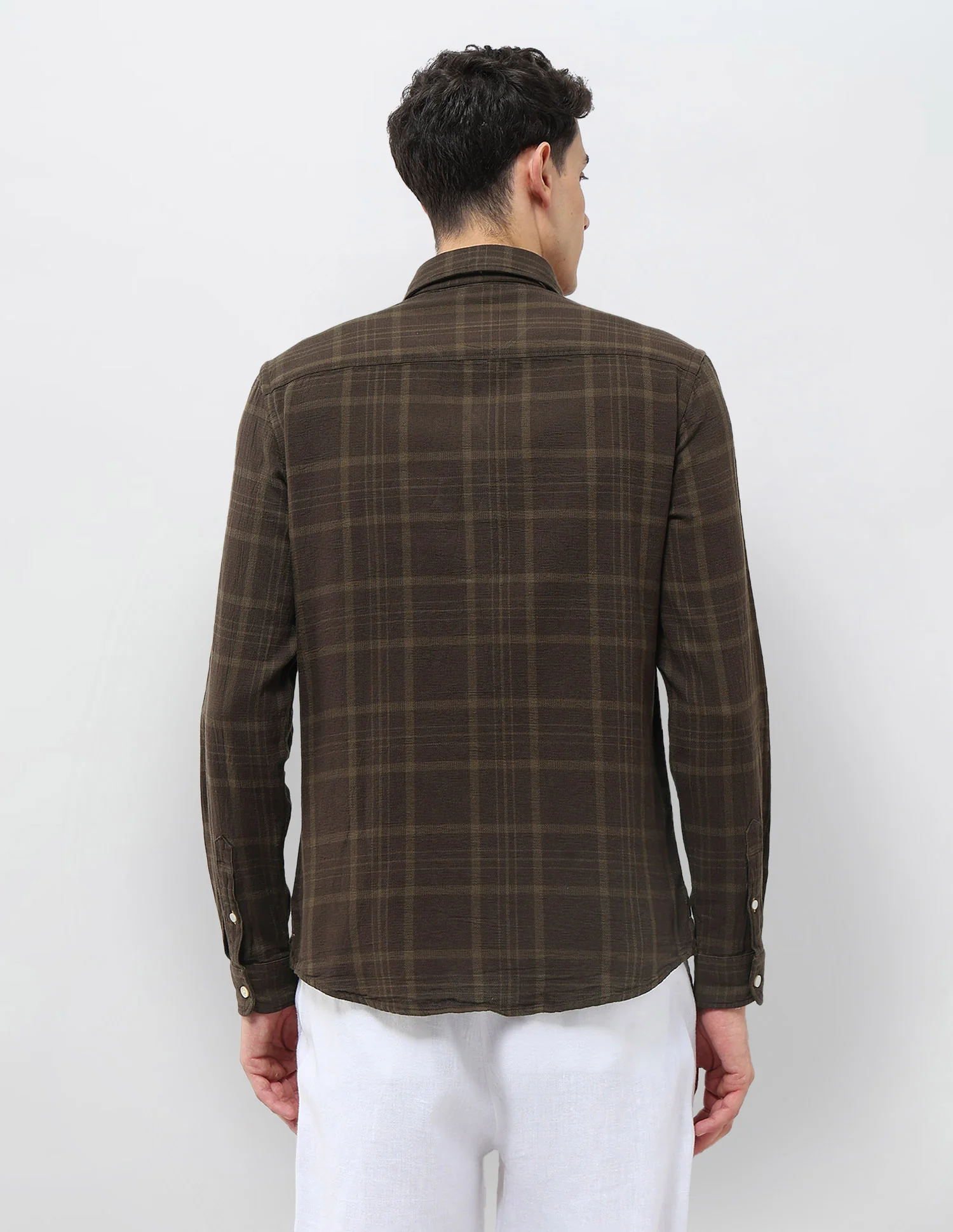 Dobby Tartan Checked Shirt - Image 5
