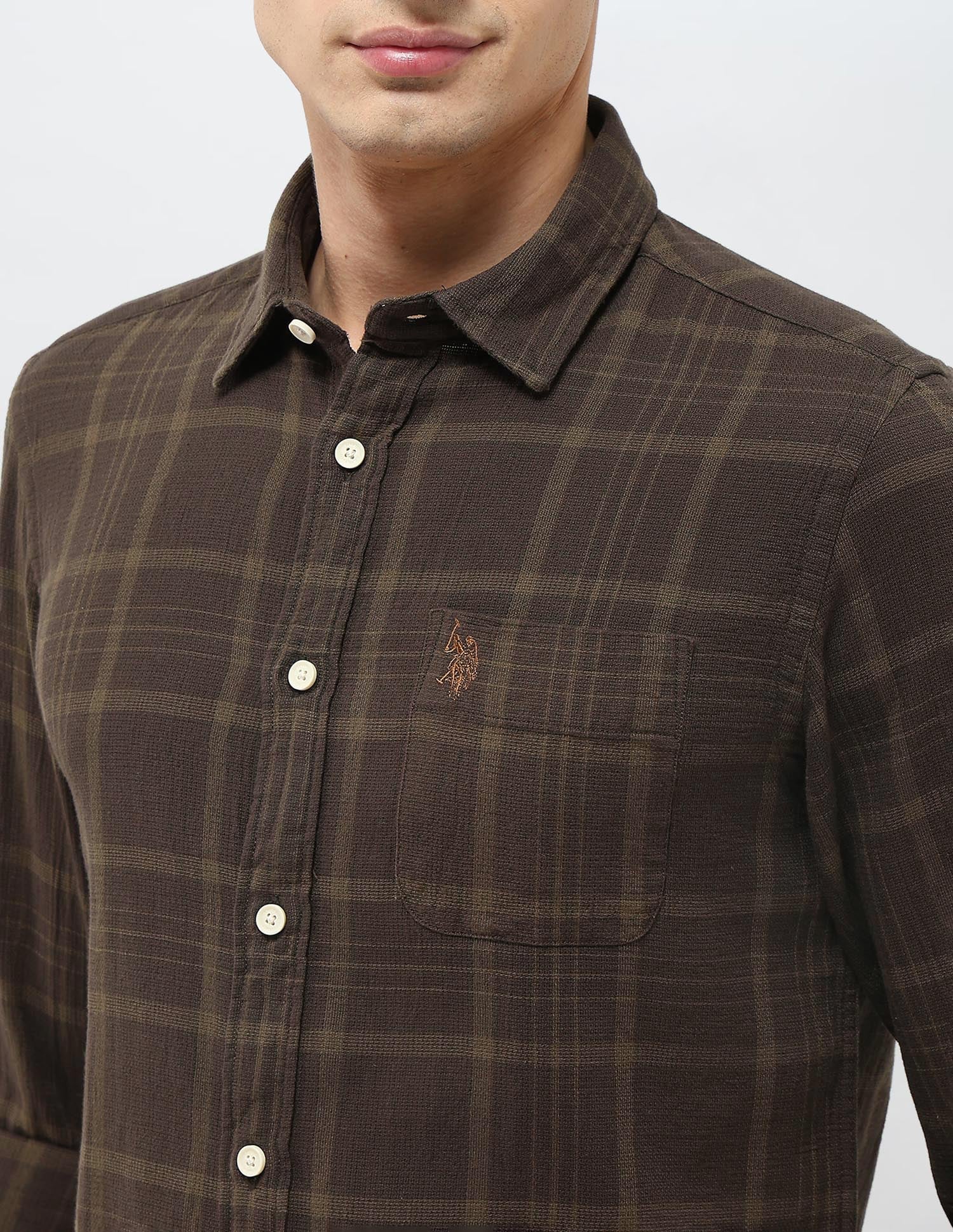 Dobby Tartan Checked Shirt - Image 7