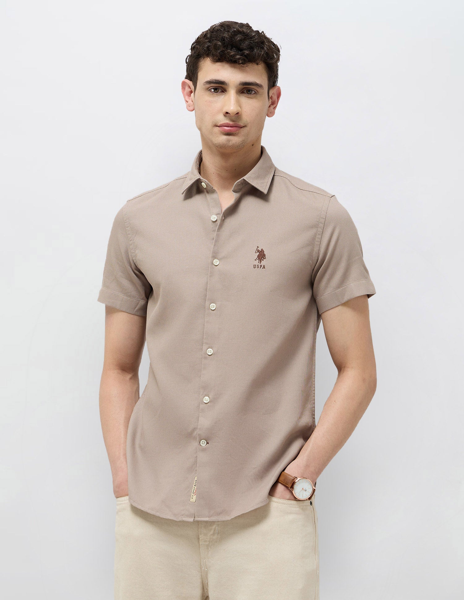 Dobby Textured Regular Fit Shirt