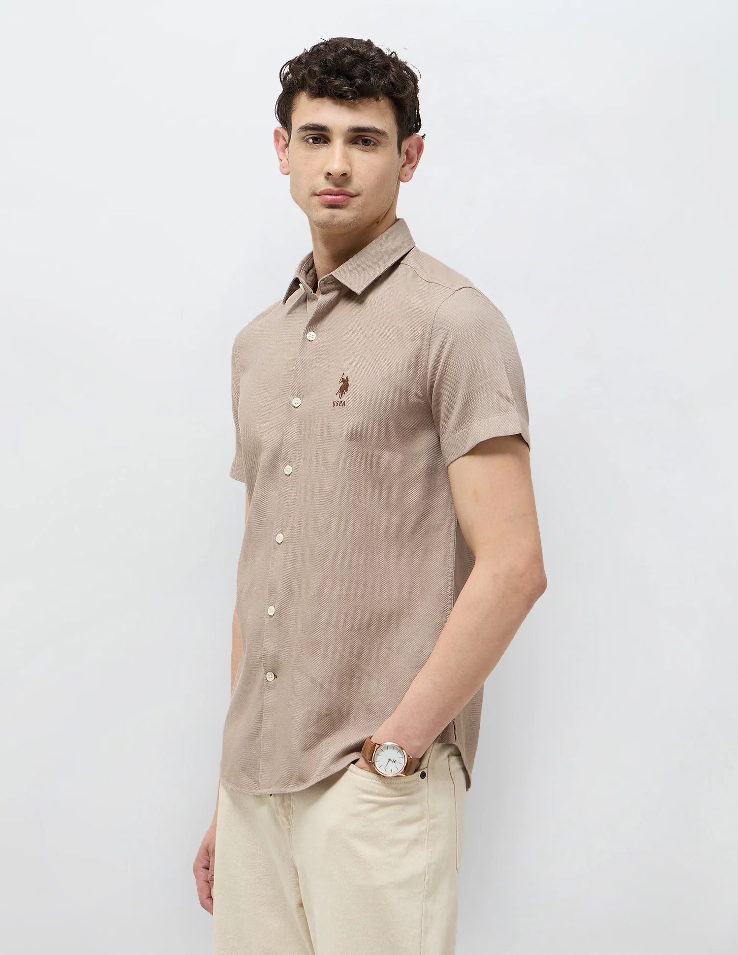 Dobby Textured Regular Fit Shirt - Image 4