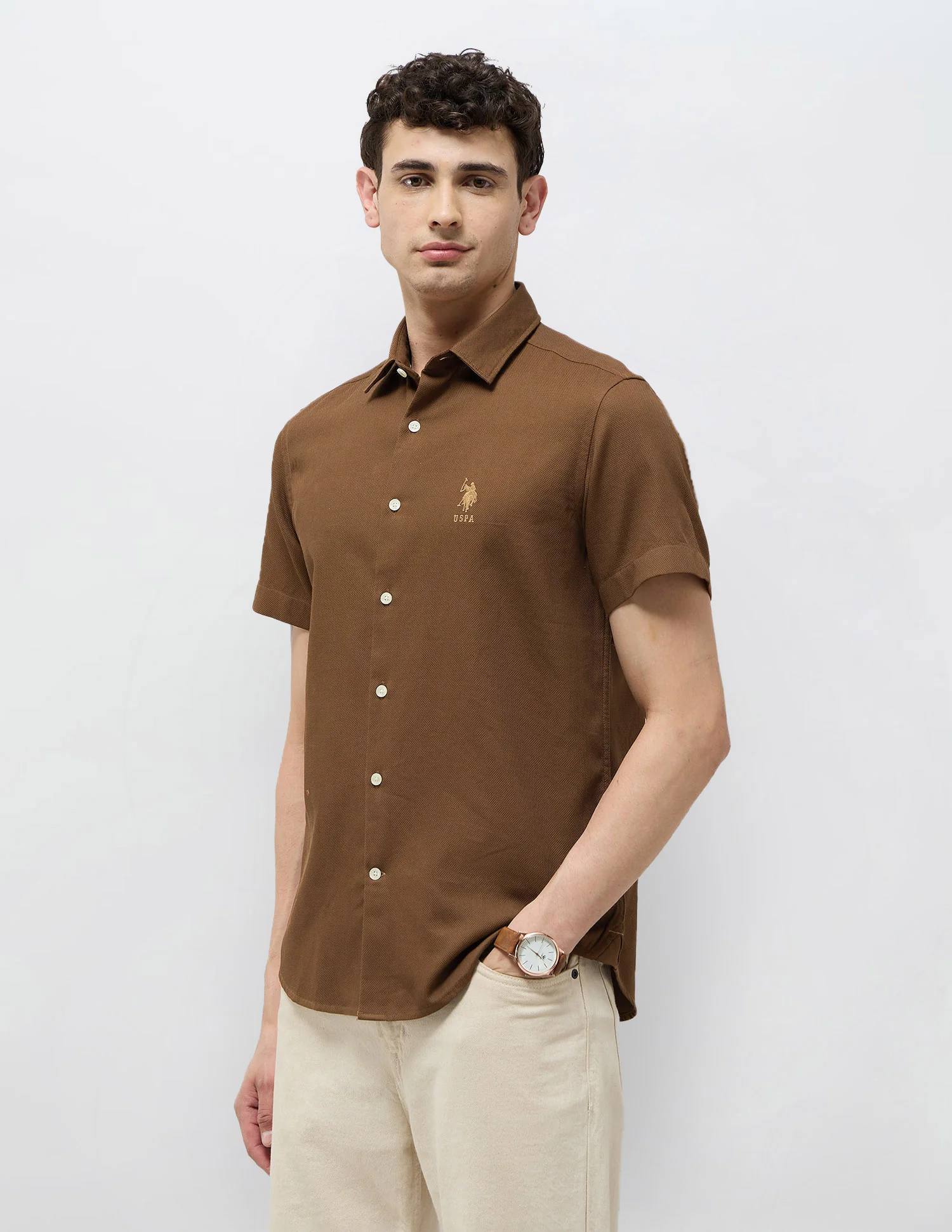 Dobby Textured Regular Fit Shirt - Image 4