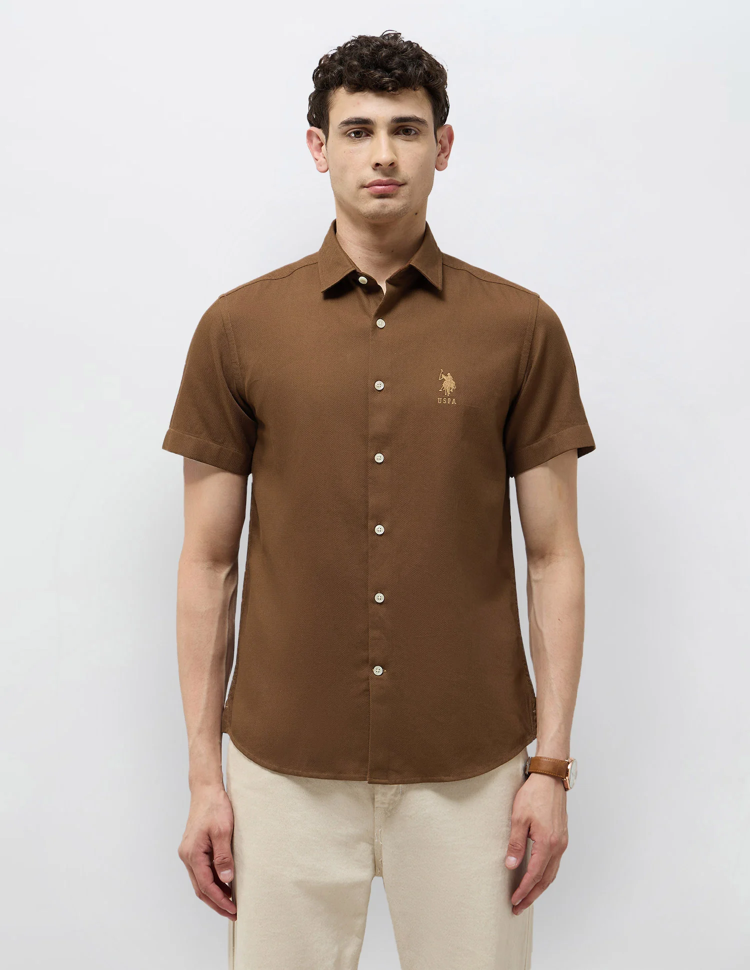 Dobby Textured Regular Fit Shirt - Image 6