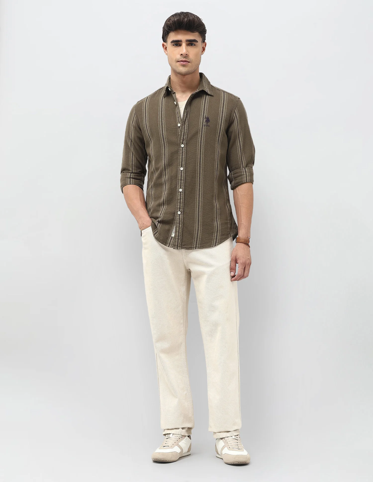 Dobby Vertical Striped Shirt - Image 3