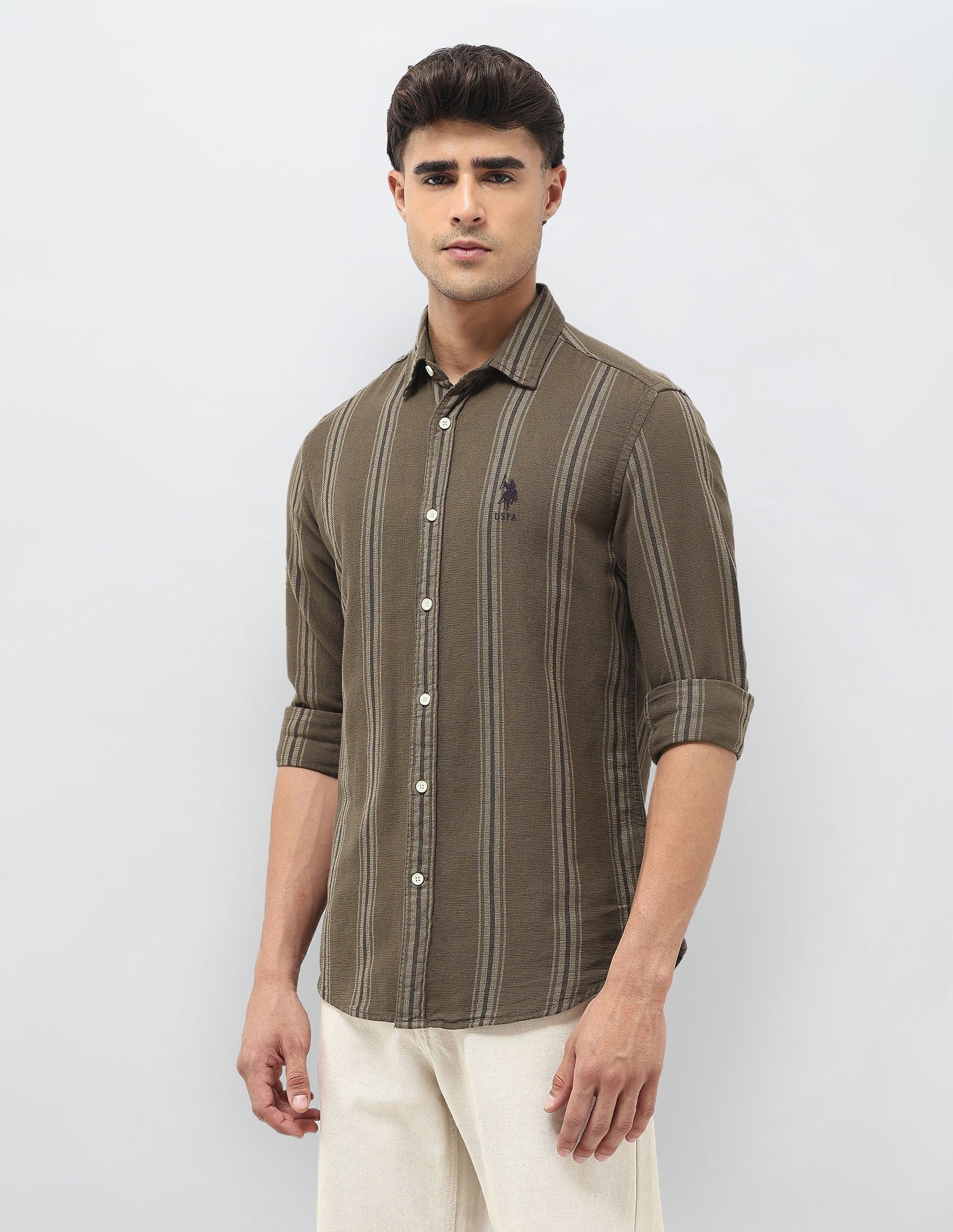 Dobby Vertical Striped Shirt - Image 4