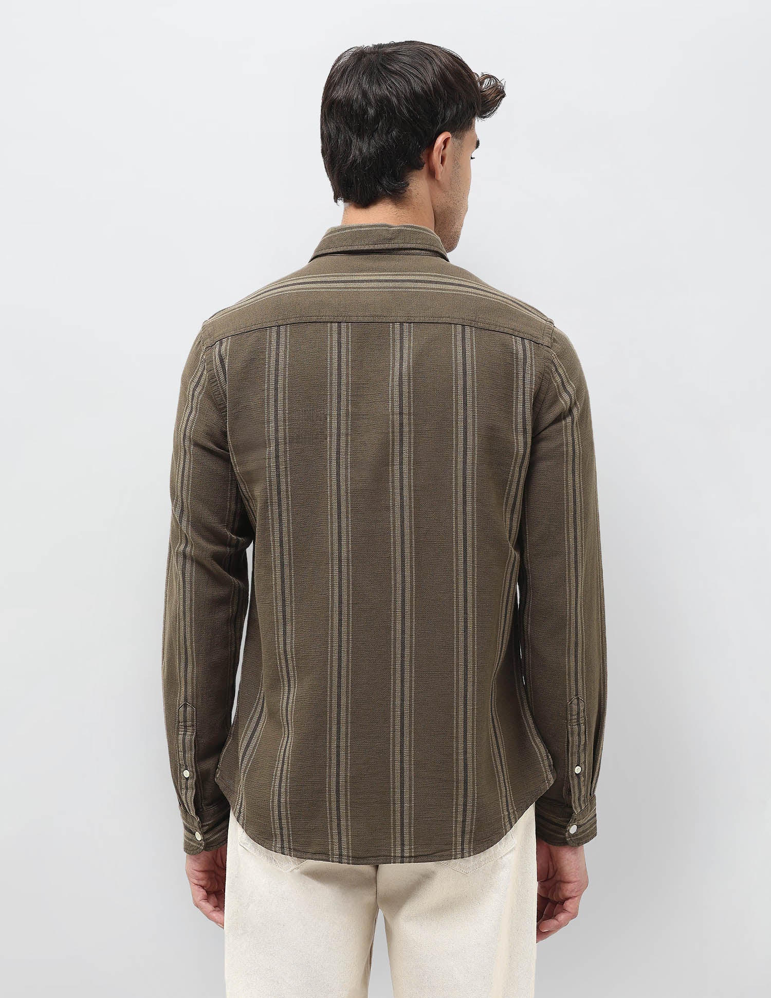 Dobby Vertical Striped Shirt - Image 5
