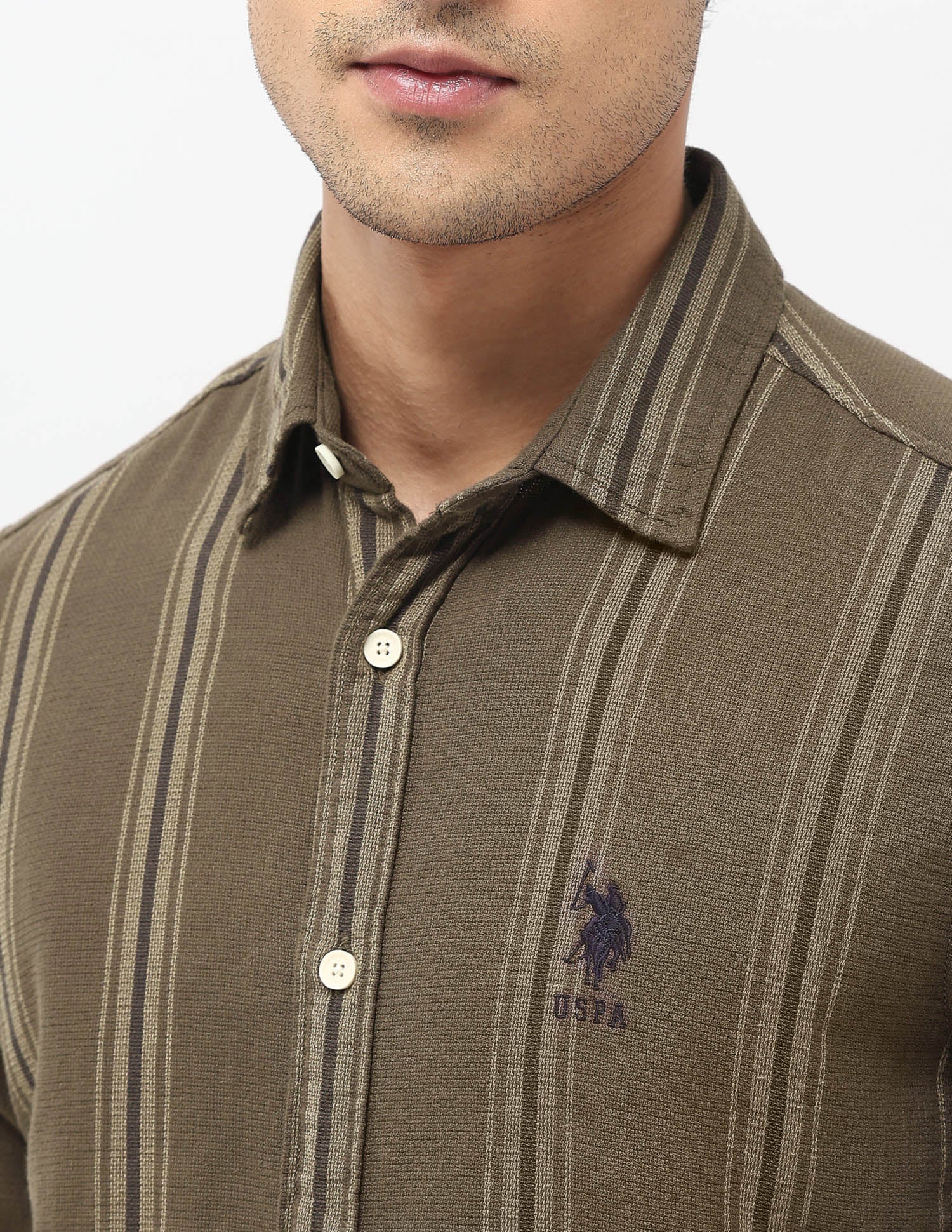 Dobby Vertical Striped Shirt - Image 7