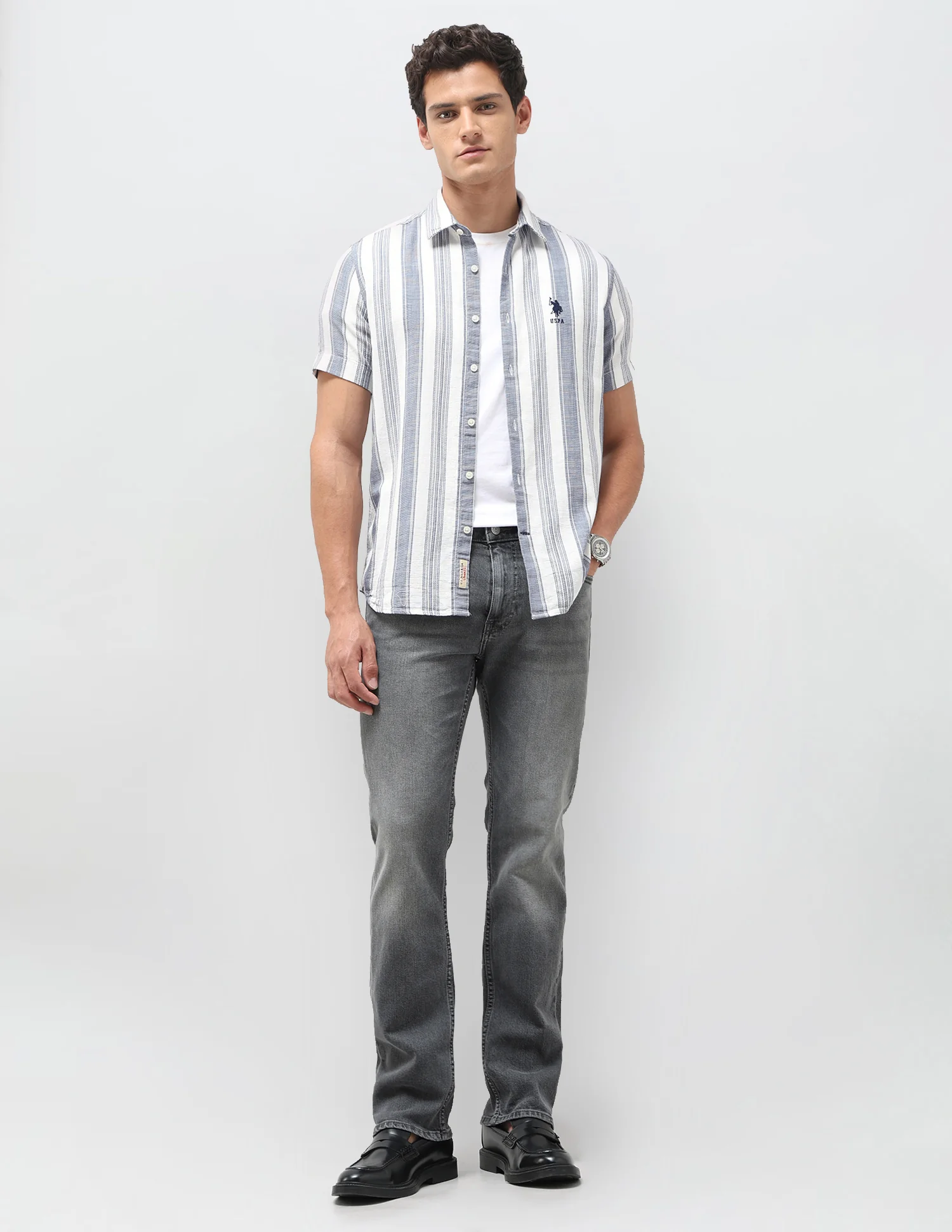 Dobby Vertical Striped Shirt - Image 3