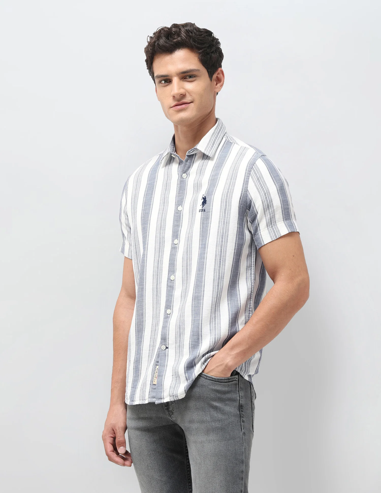 Dobby Vertical Striped Shirt - Image 4