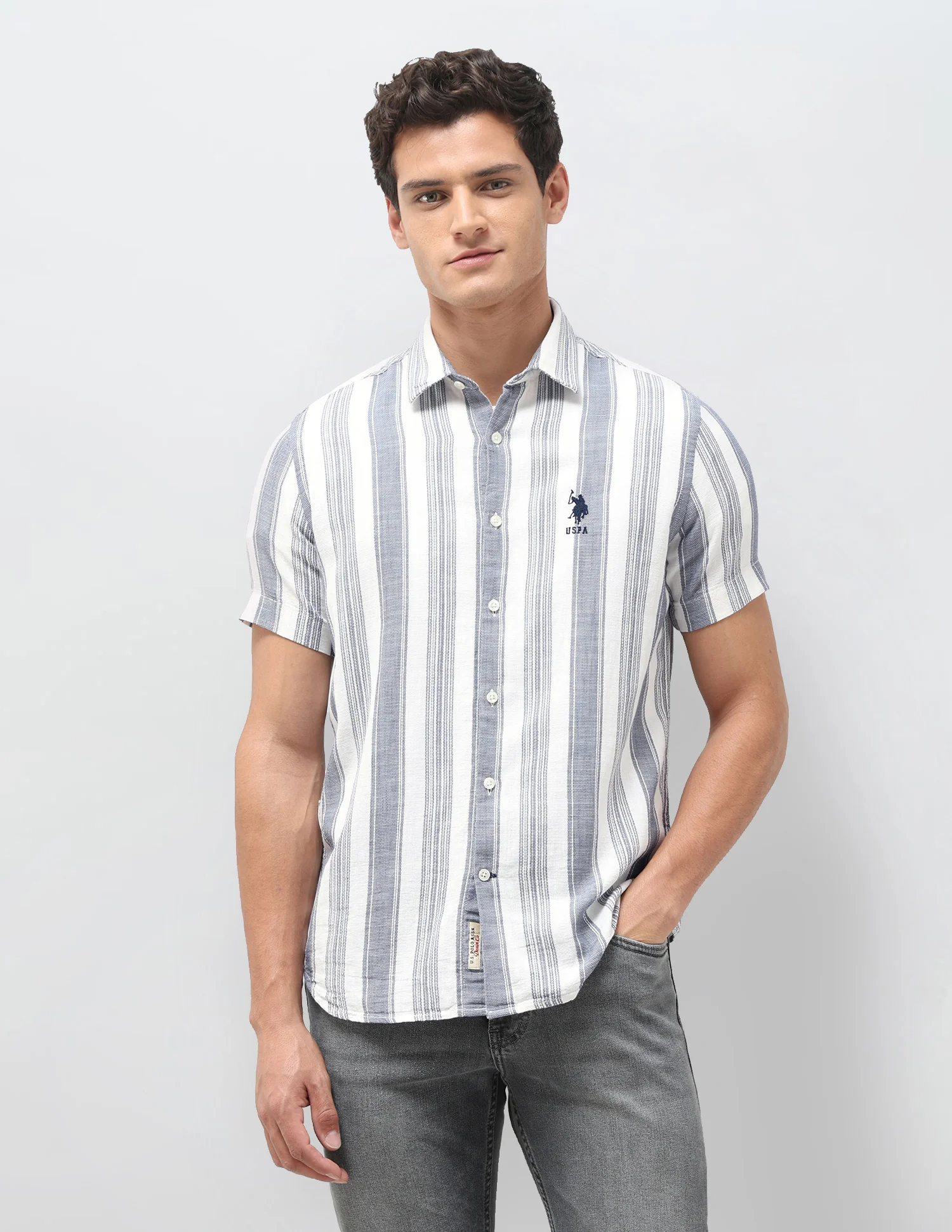 Dobby Vertical Striped Shirt - Image 6