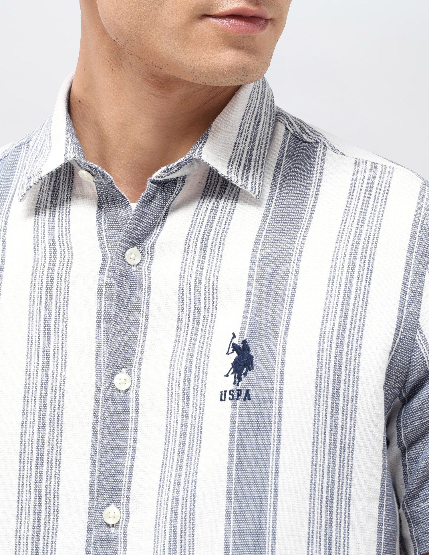 Dobby Vertical Striped Shirt - Image 7