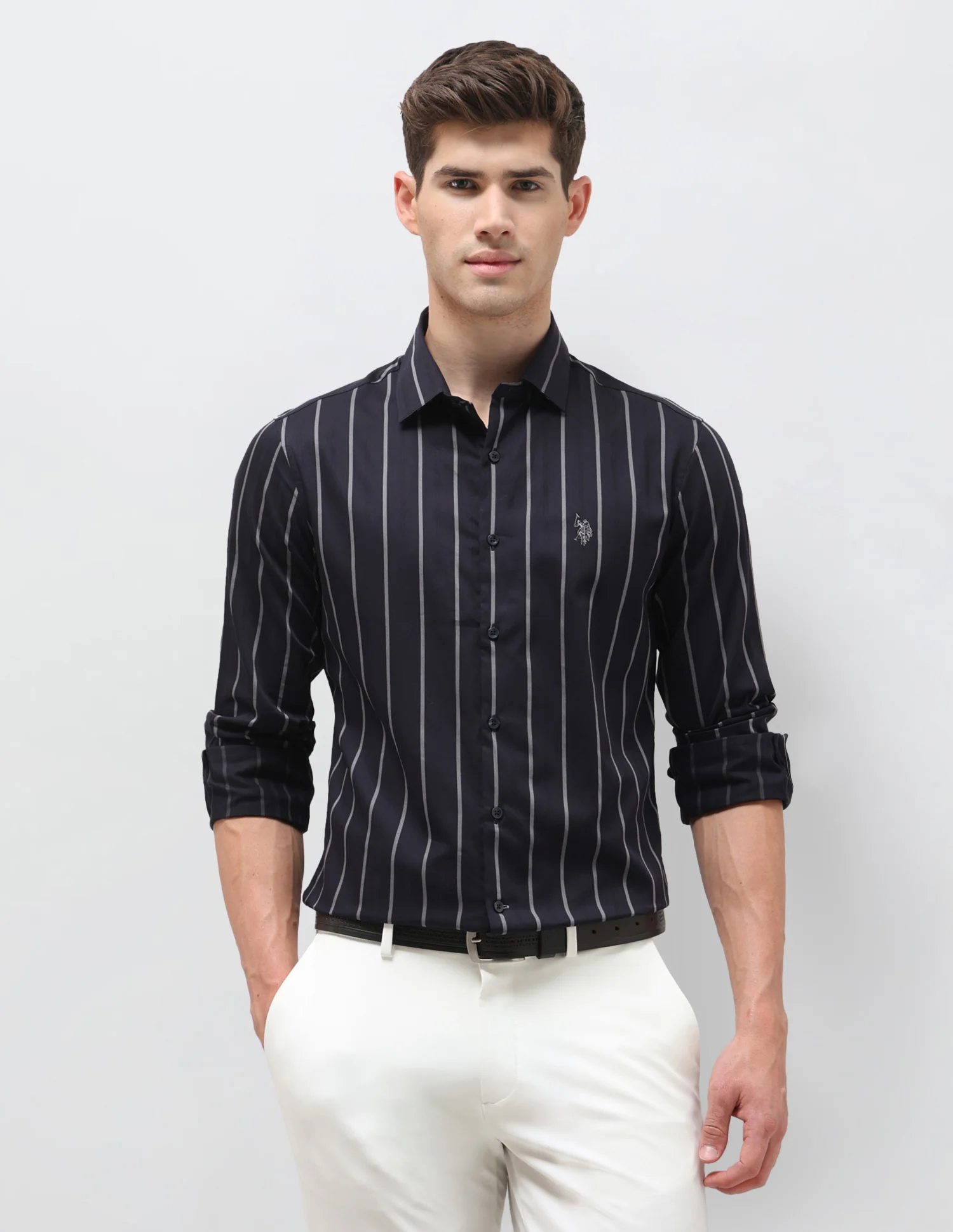 Dobby Vertical Striped Shirt