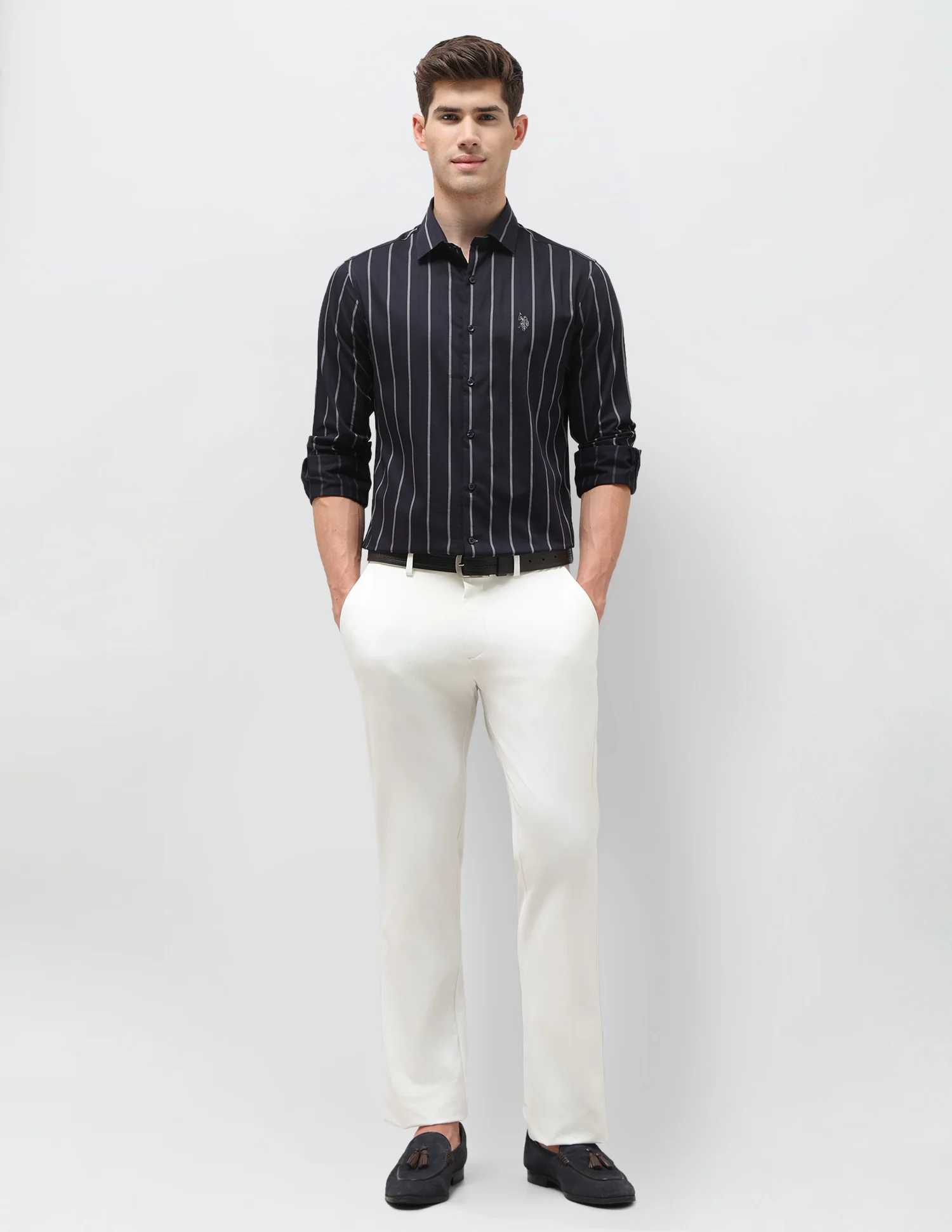 Dobby Vertical Striped Shirt - Image 3