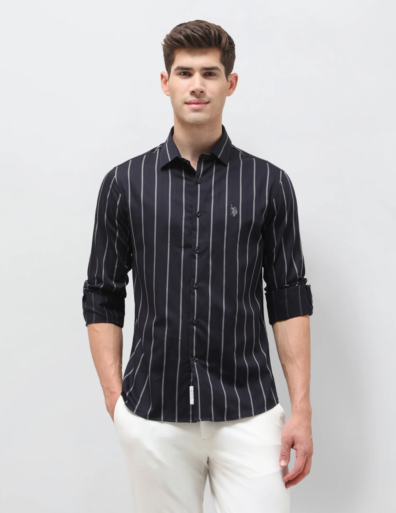 Dobby Vertical Striped Shirt - Image 6