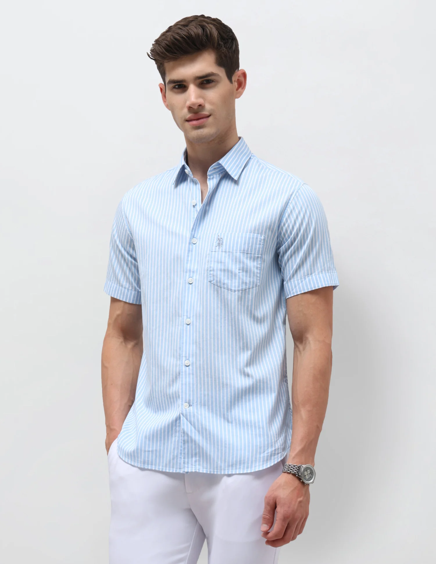 Dobby Vertical Striped Shirt