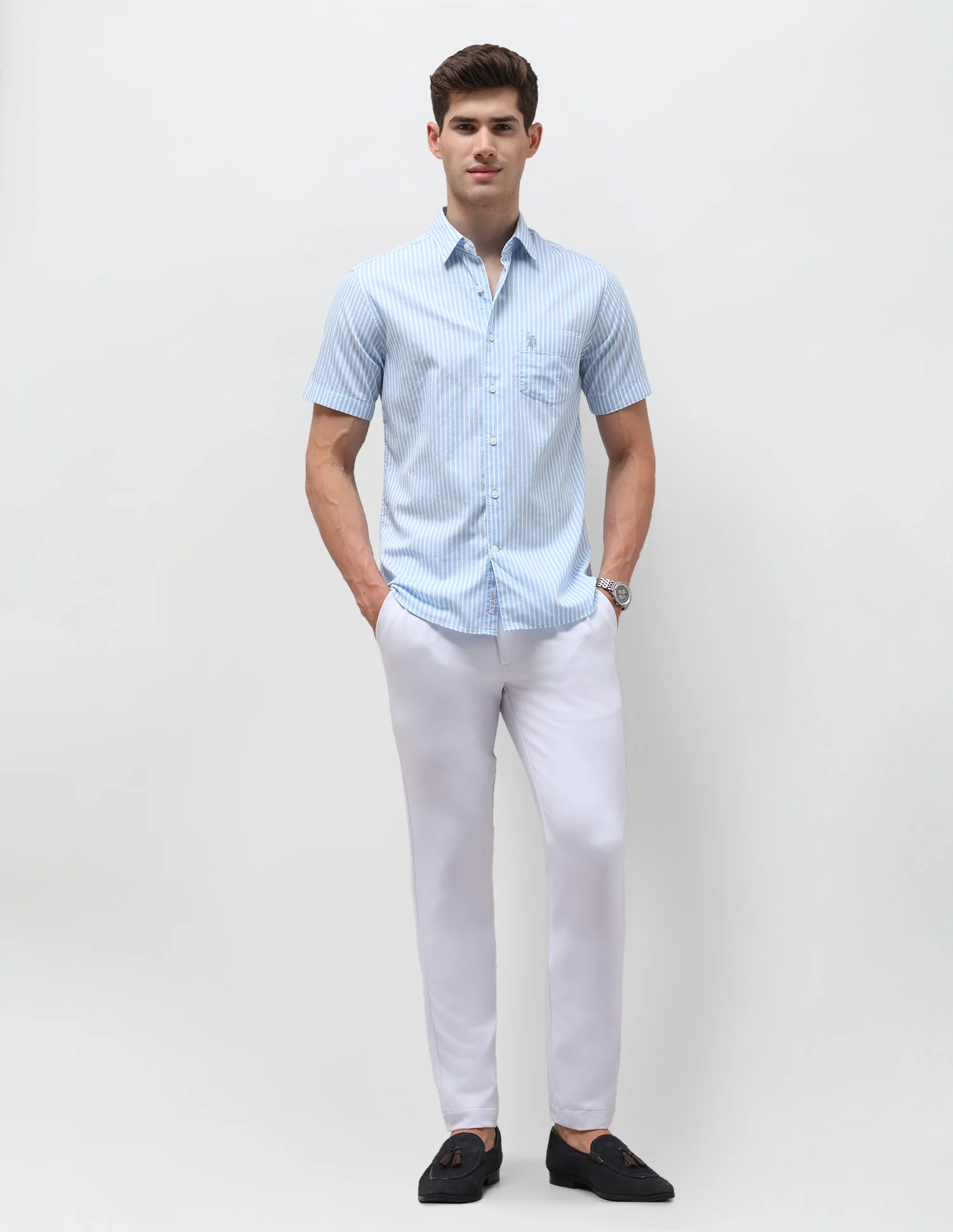 Dobby Vertical Striped Shirt - Image 3