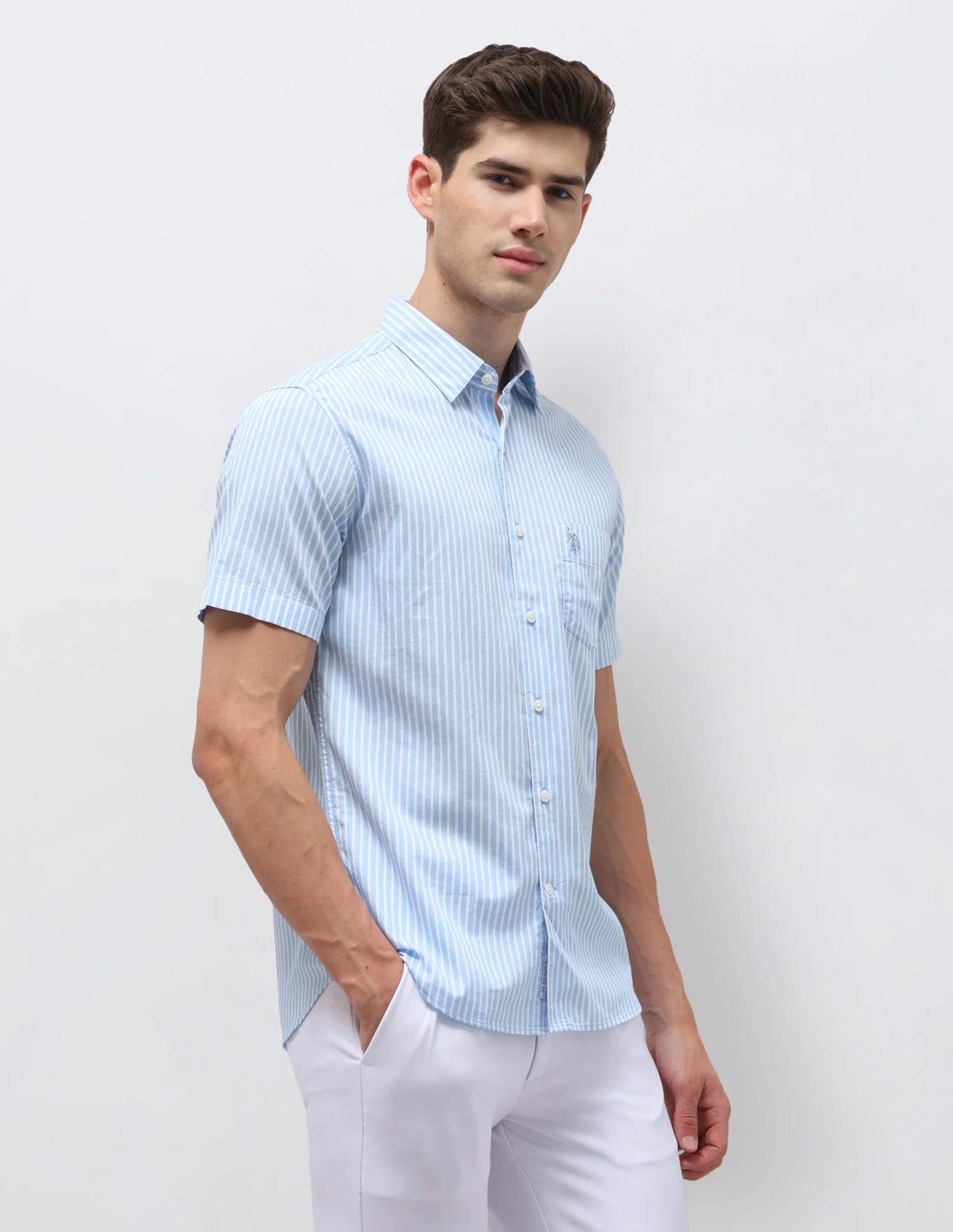 Dobby Vertical Striped Shirt - Image 4